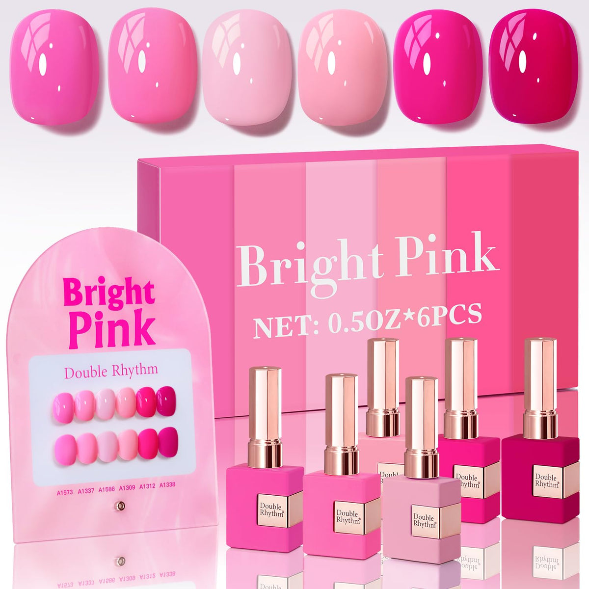 Double Rhythm 6 Pcs 15 ML Gel Polish Set Same Color Same Bottle Soak Off Gel Polish Kit Nail Art