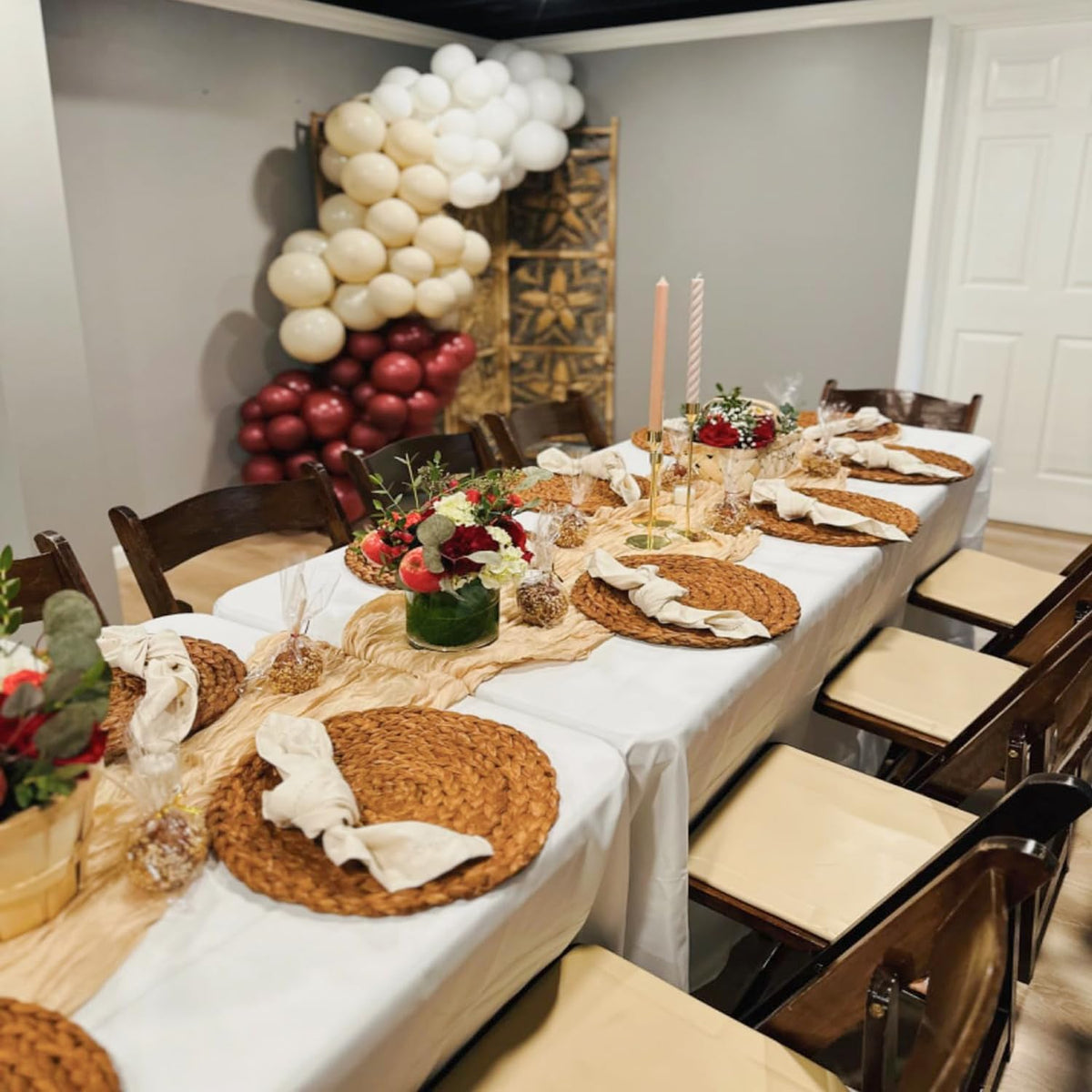 6 Pack Champagne Cheesecloth Table Runners Fall Thanksgiving Cheese Cloth Table Runner 10FT Boho