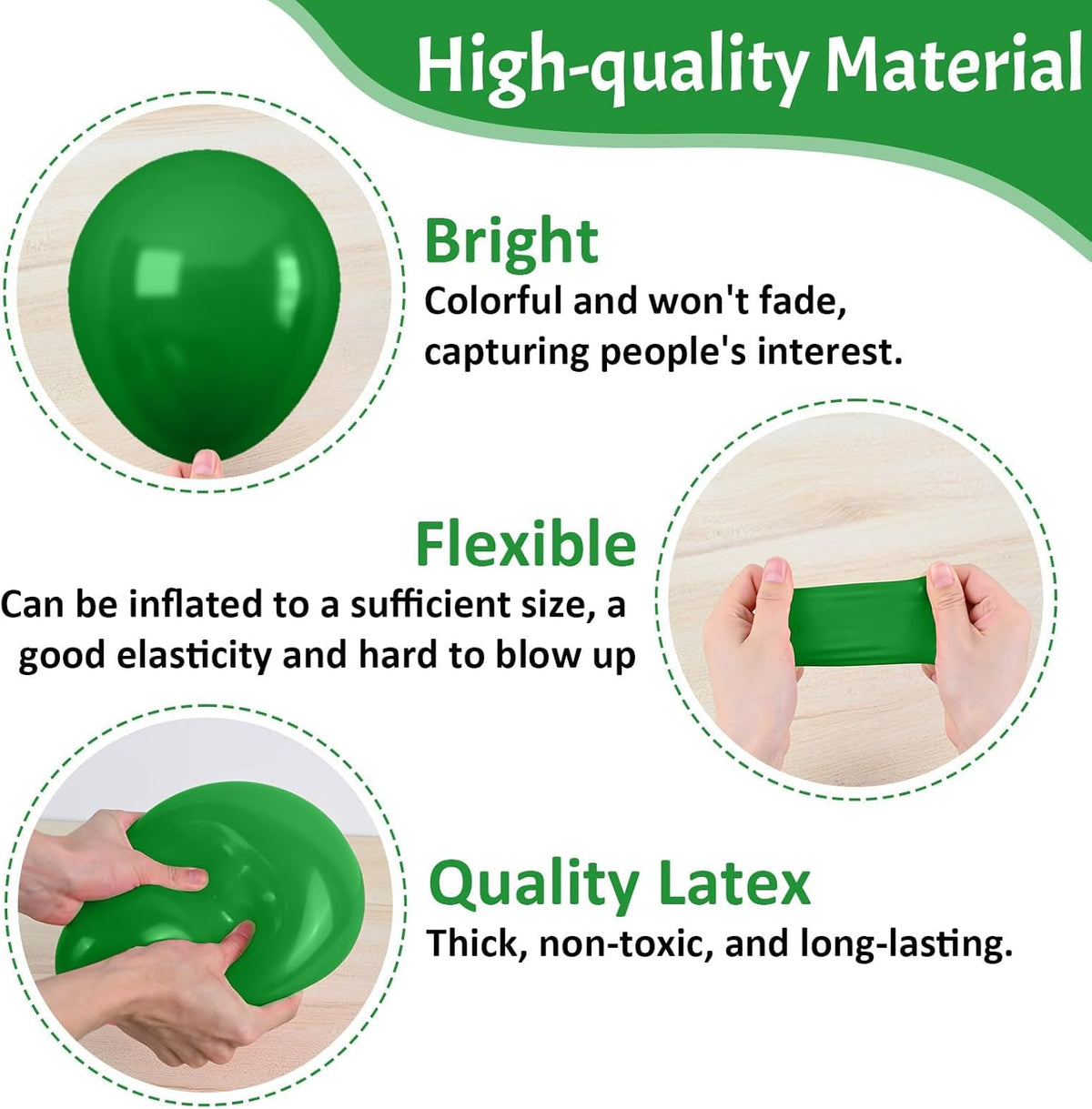 Paready Green and Yellow Balloons - 50 Pcs Confetti Balloons, 12 Inch Latex Balloons for Birthday