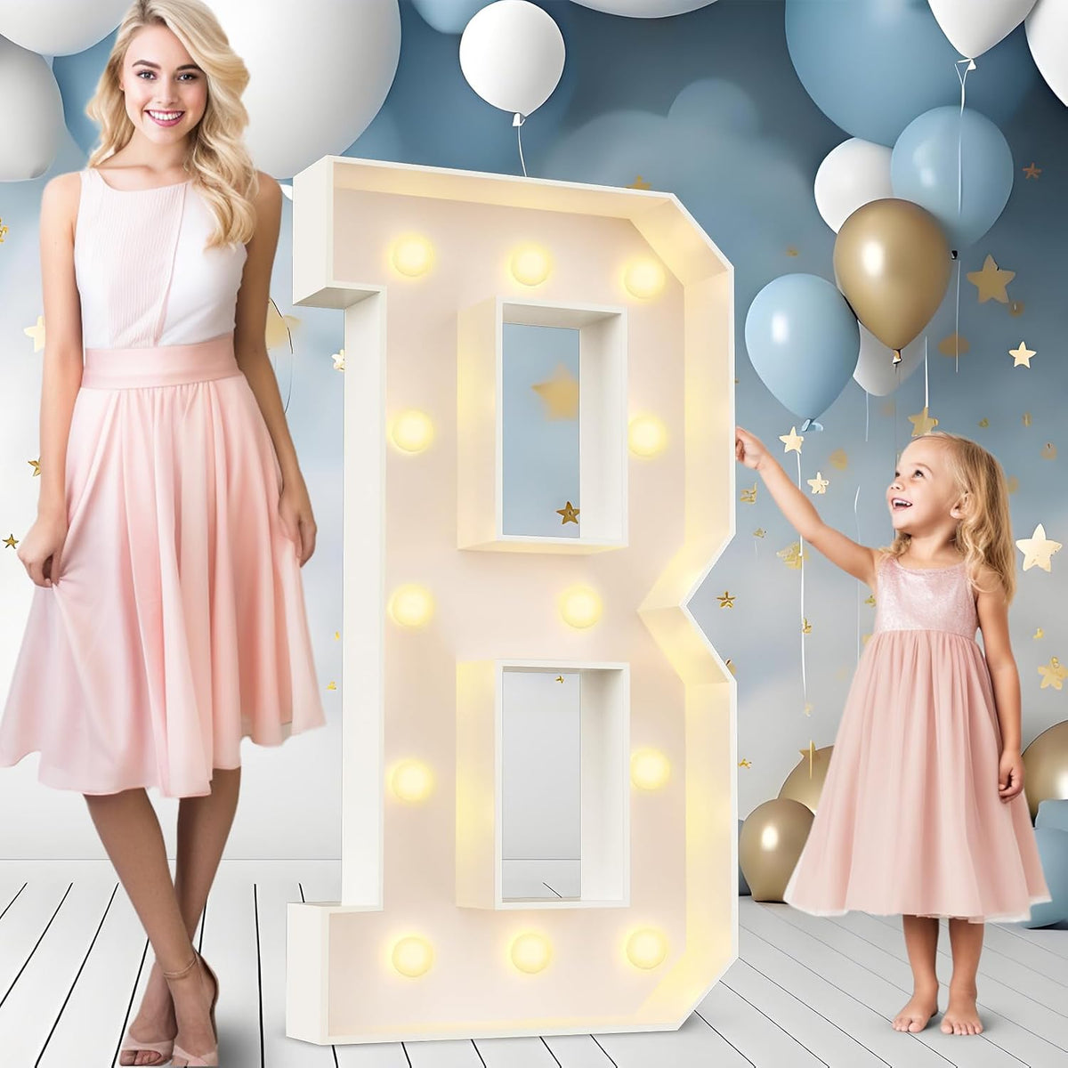 Ledido 4FT Marquee Light Up Letters, Large Light Up Letters for Party Decoration, Marquee Letter