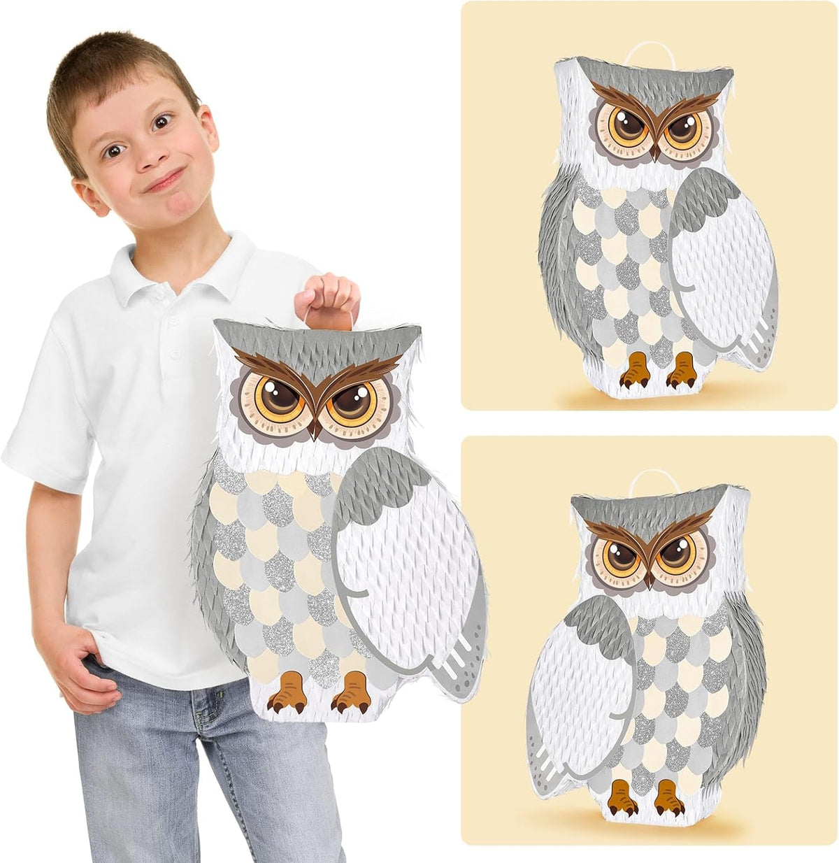 WERNNSAI Night Owl Piñata - Owl Wicked Pinata Hanging Woodland Forest Party Decorations for Kids