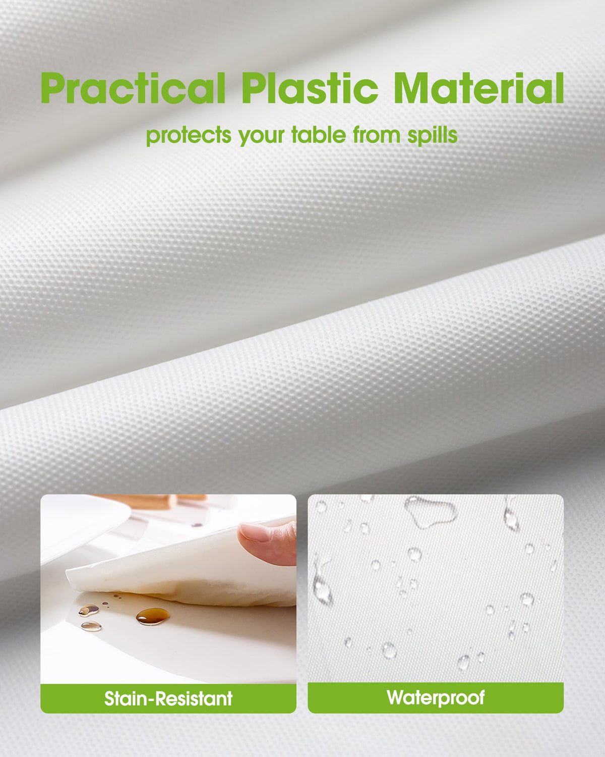 Pureegg Plastic Table Cloth Disposable 20 Pack, 54 x 108 Inch Table Cloths, Party, Picnic, Wedding
