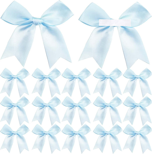 50 Pieces Gift Wrap Bows Premium Satin Ribbon Bows 3.3 Inch Craft Bows for Gift Wrapping DIY Treat