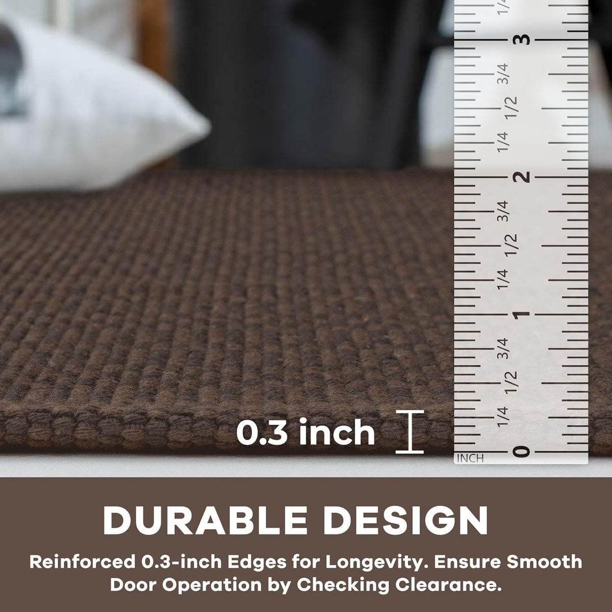 KOZYFLY Washable Runner Rug 2x6 Ft Runners for Hallways Non Slip Kitchen Runners Braided Cotton