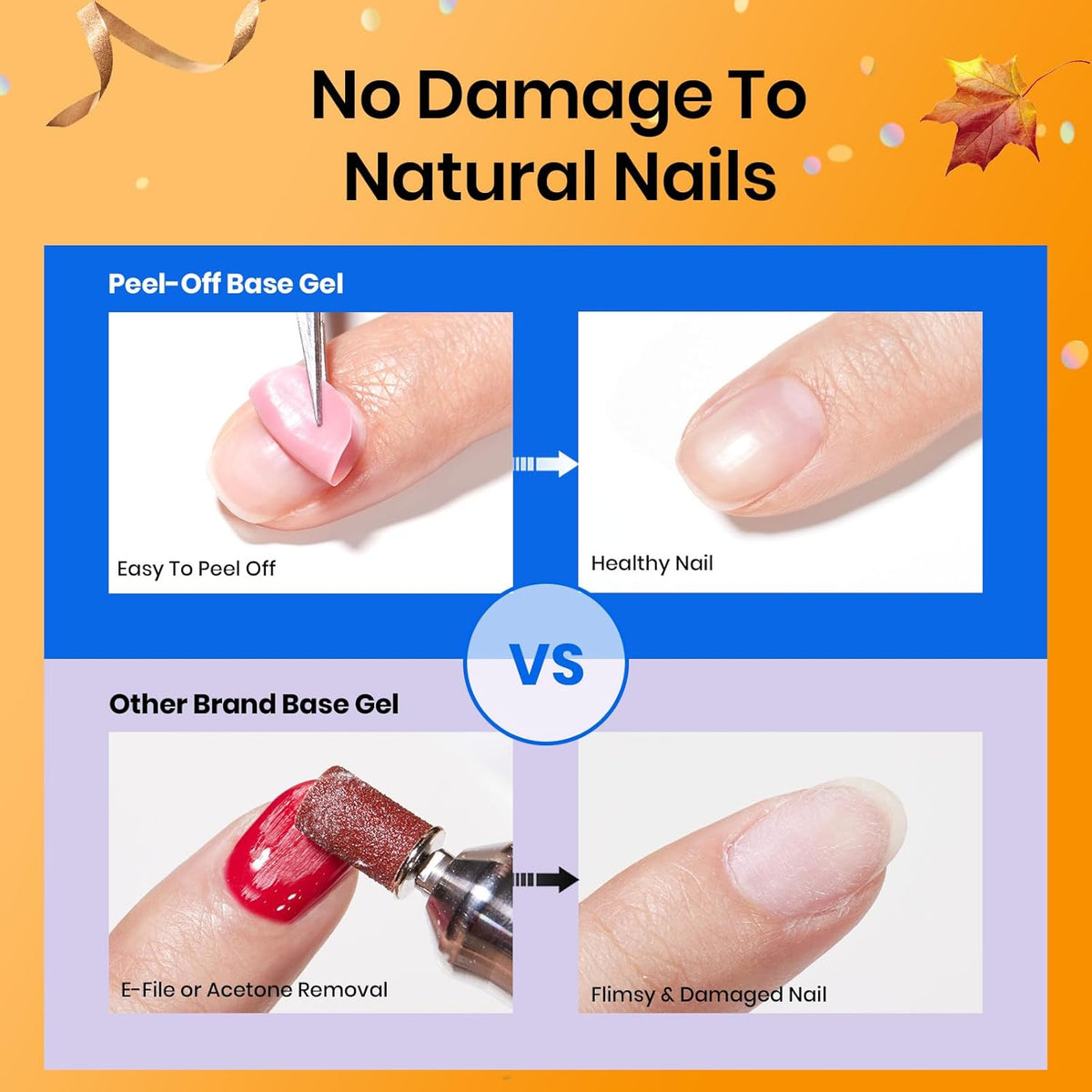 Beetles Peel Off Gel Base Coat for Gel Nail Polish: 15ml Peel Off Base Coat, Soak Off-Free Easy