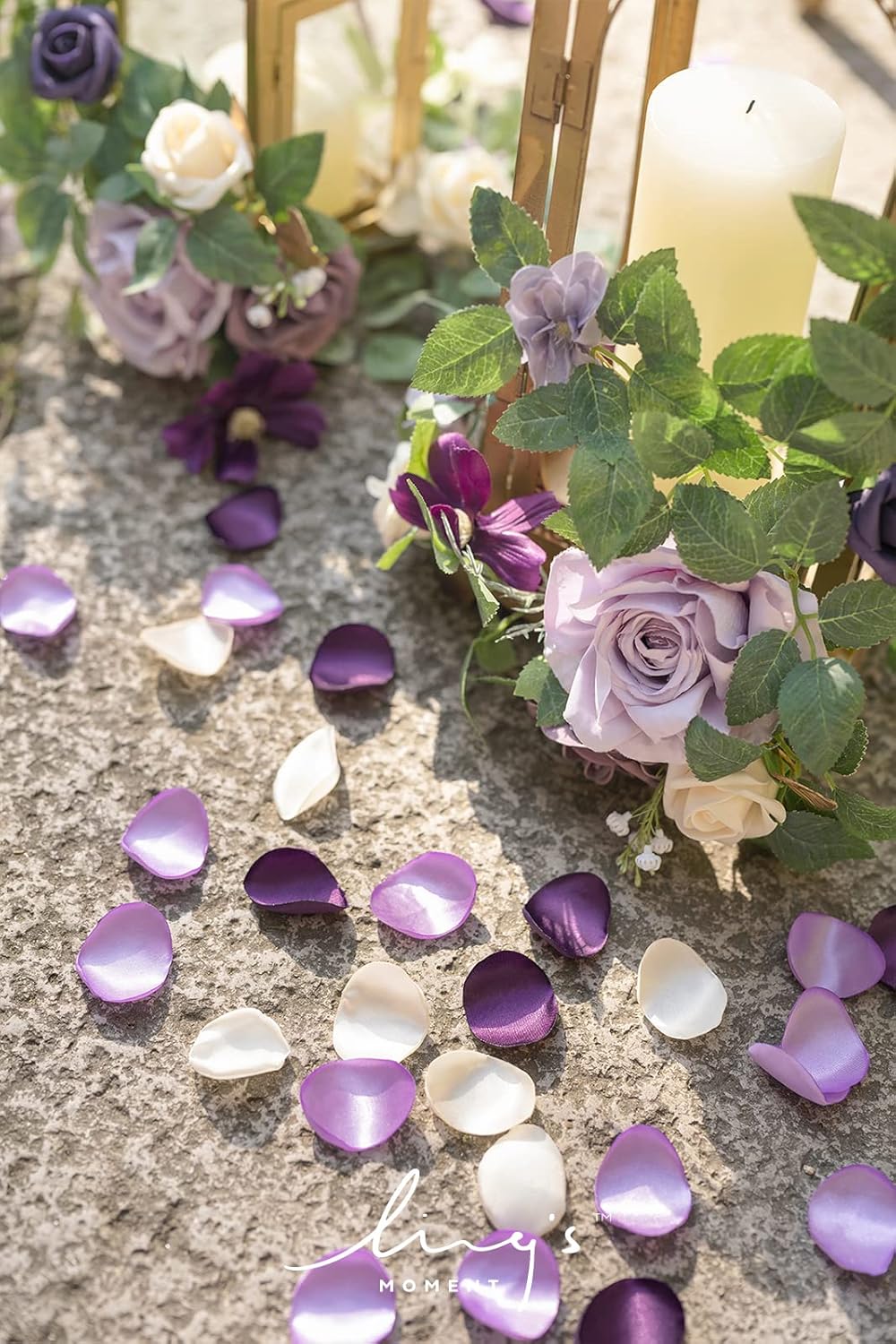 Ling's moment Rose Petals, Silk Flower Petals for Wedding/Aisle/Flower Girl Baskets/Table