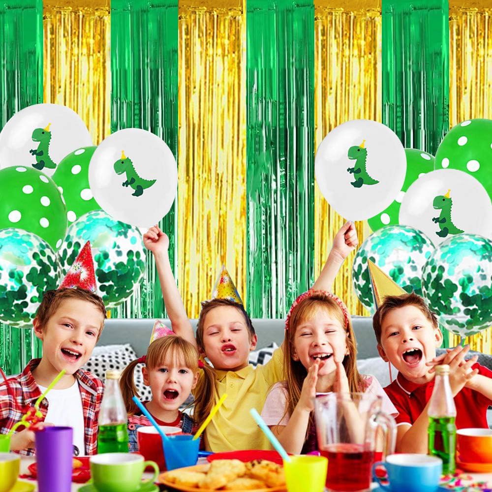 BEISHIDA 2Pcs Green Gold Door Streamers Congrats Grade 2025 Decoration Backdrop Foil Fringe Tinsel