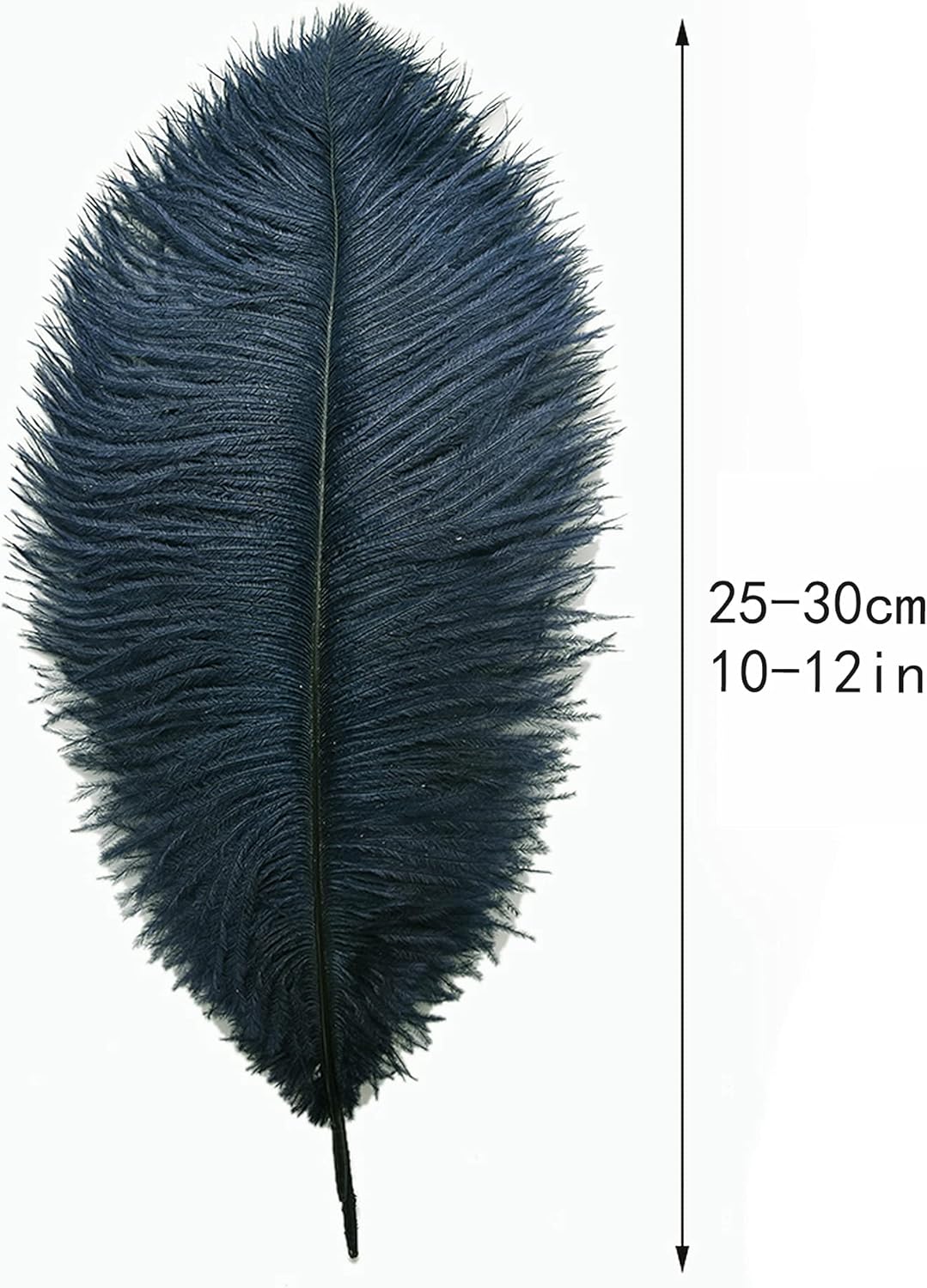 Ballinger Navy Blue Ostrich Feathers Plumes - 24pcs 10-12inch Craft Feathers for Wedding Party