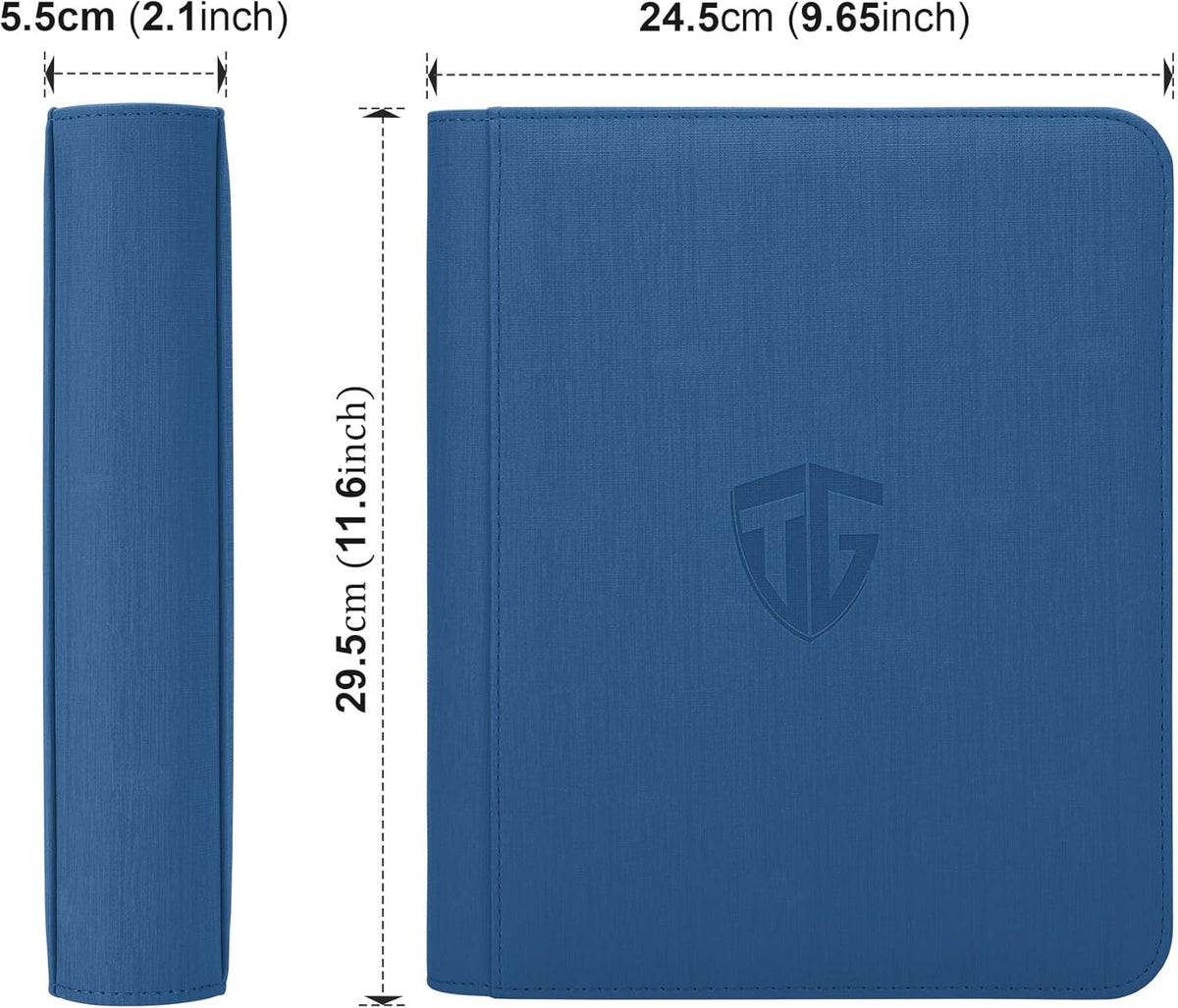 Toploader Binder,Holds 112 Toploaders, 4 Pocket Top Loader Binder for 3" x 4" Rigid Card Holders