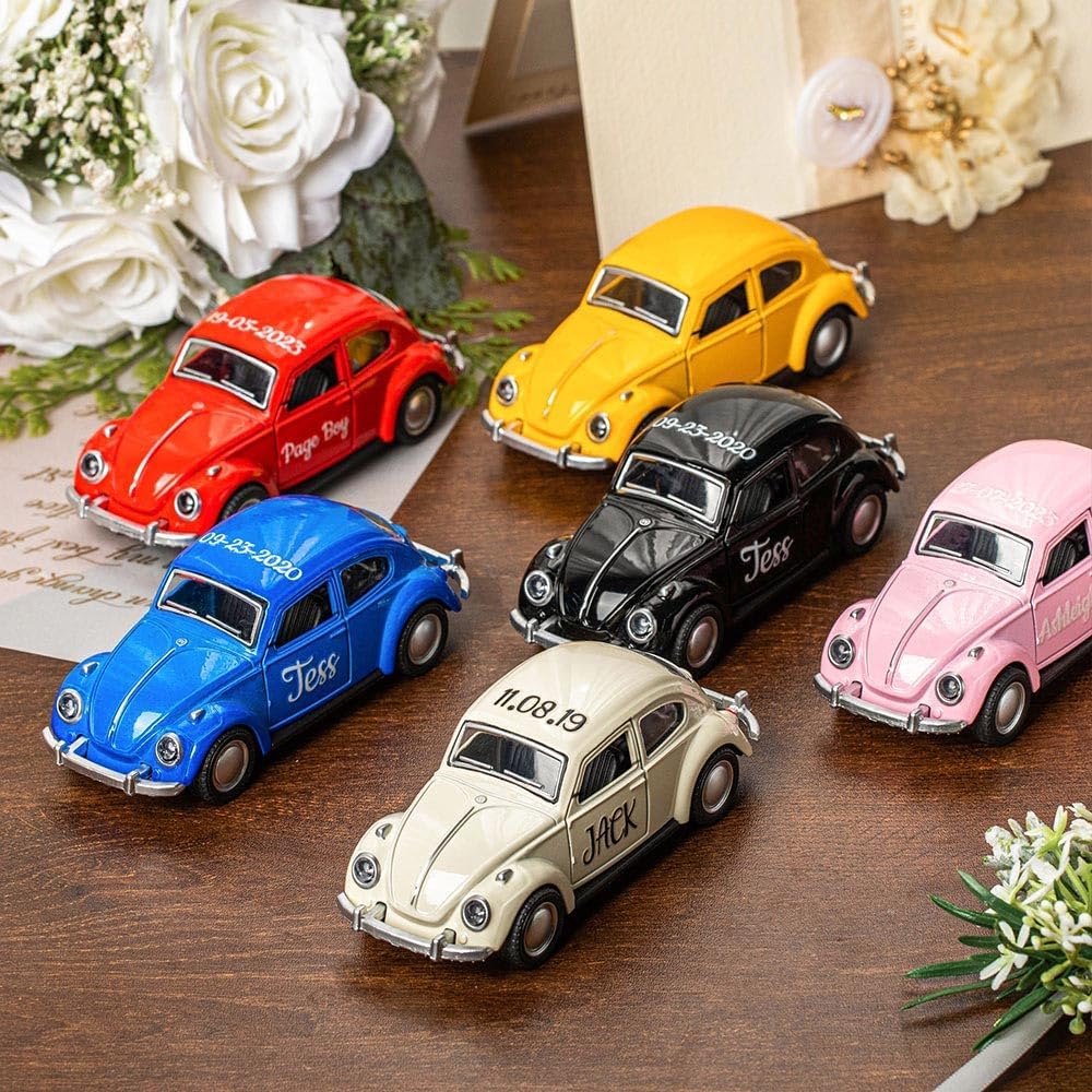 callie Personalized Wedding Decor, Custom Cute Wedding Car Model with Name and Date, Wedding