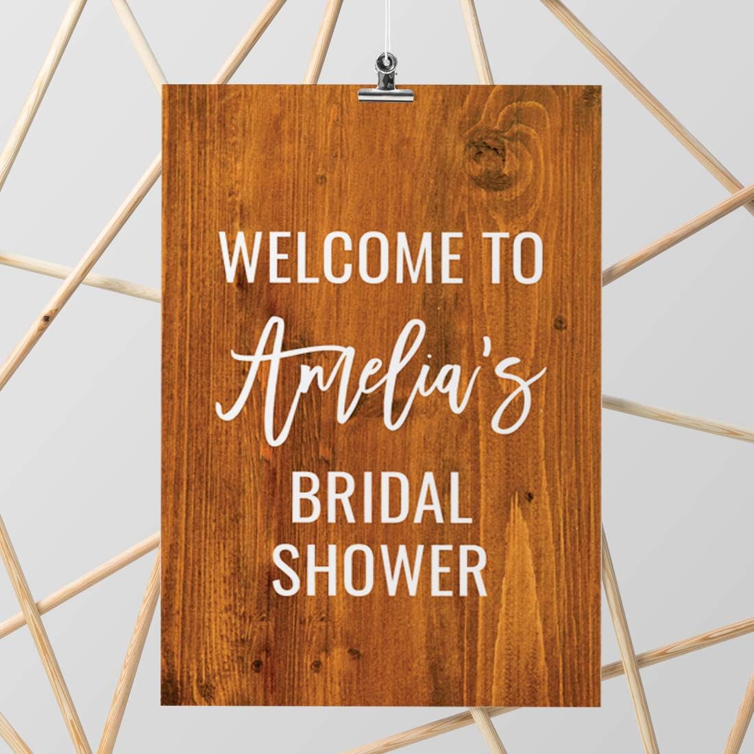 Andaz Press Personalized Extra Large Wedding Easel Board Party Sign, 12x18-inch, Rustic Barn Wood