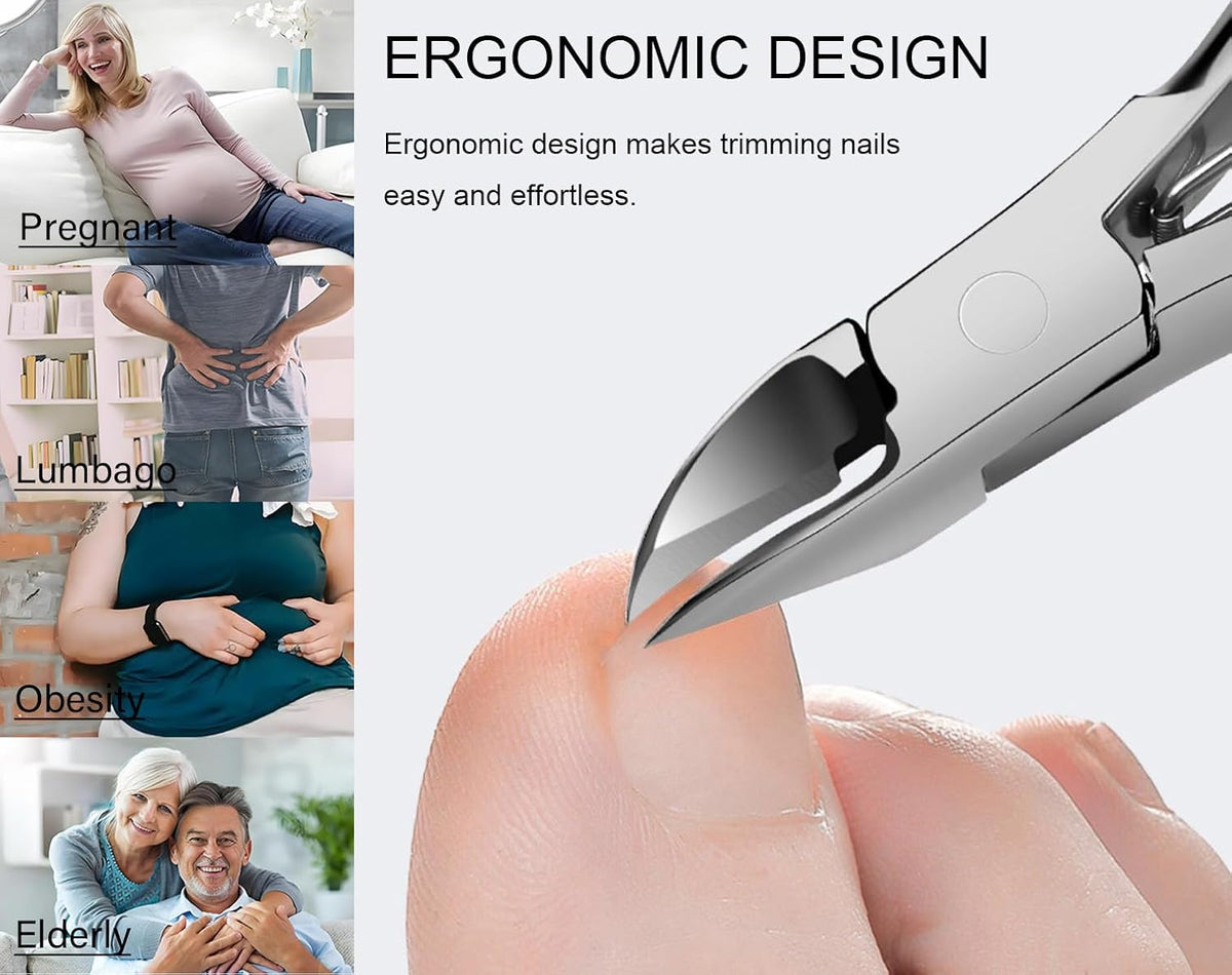 Podiatrist Nail Clippers, Professional Thick & Ingrown Toenail Clippers for Men & Seniors,Pedicure