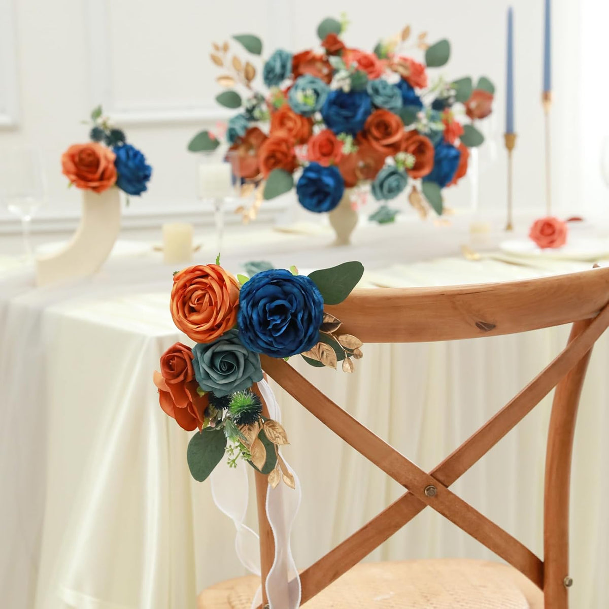 Artificial Flowers Combo for DIY Wedding Bouquets Combo Centerpieces Arrangements Party Bridal Baby