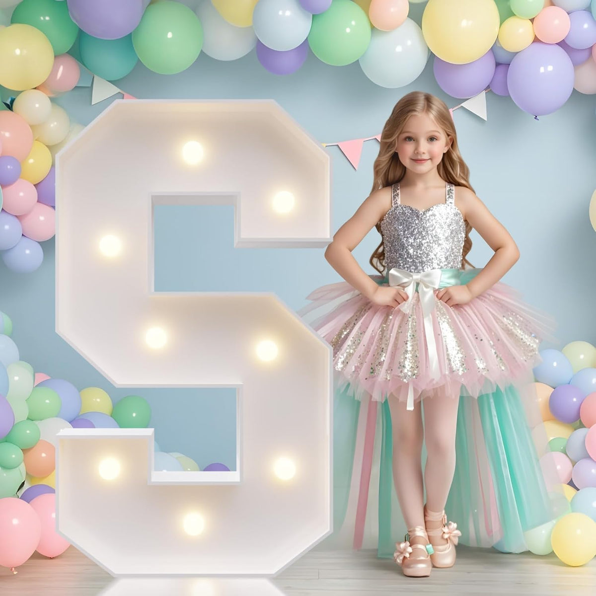 JoyMuse Marquee Letters 3 Feet Tall, Light Up Letters 3FT with Lights, Large Letters for Party