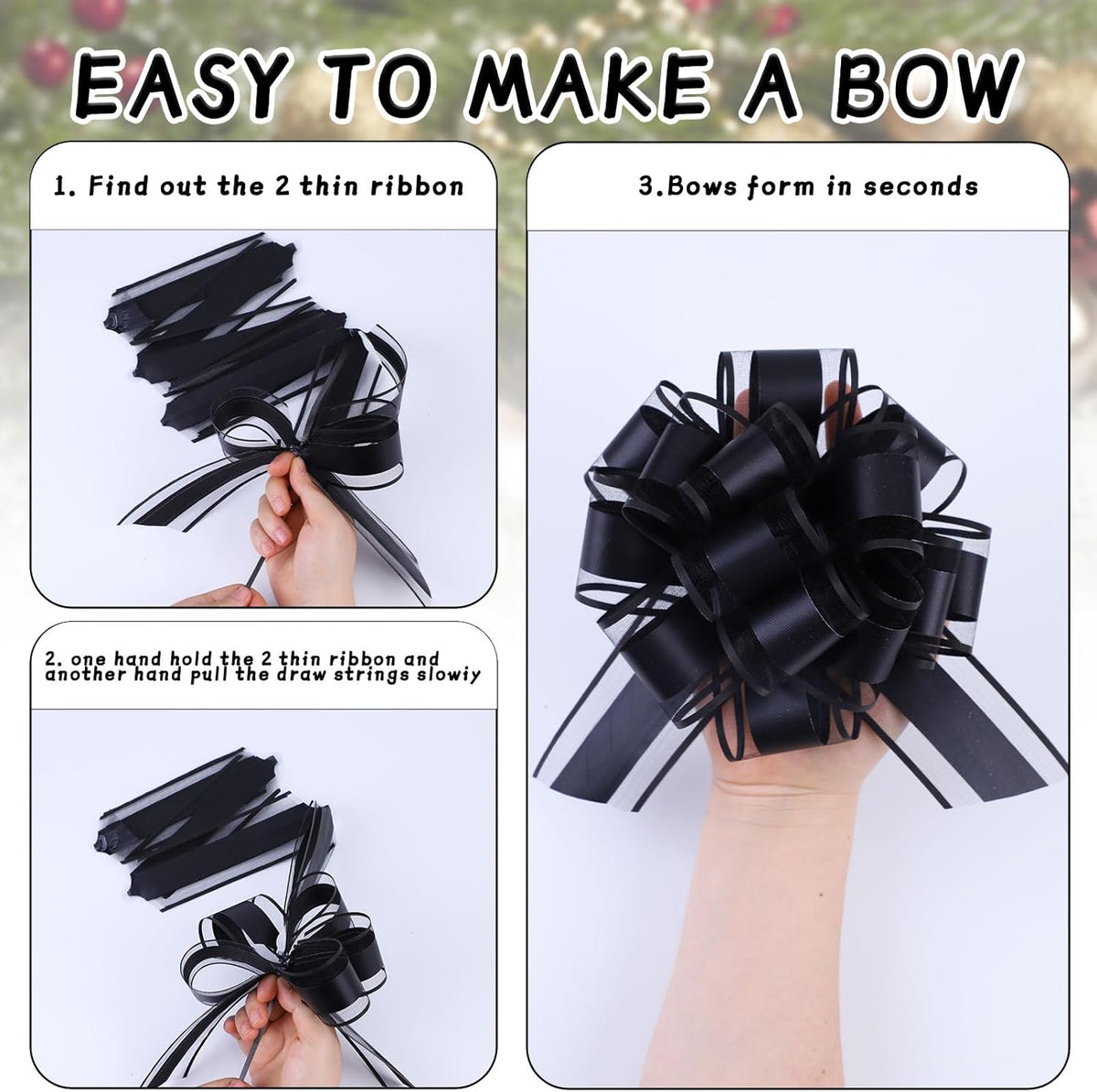 12 Pcs 6inch Pull Bow Gift Wrapping,Pull Bow for Birthday, Christmas, Party, Holiday, Gift Boxes