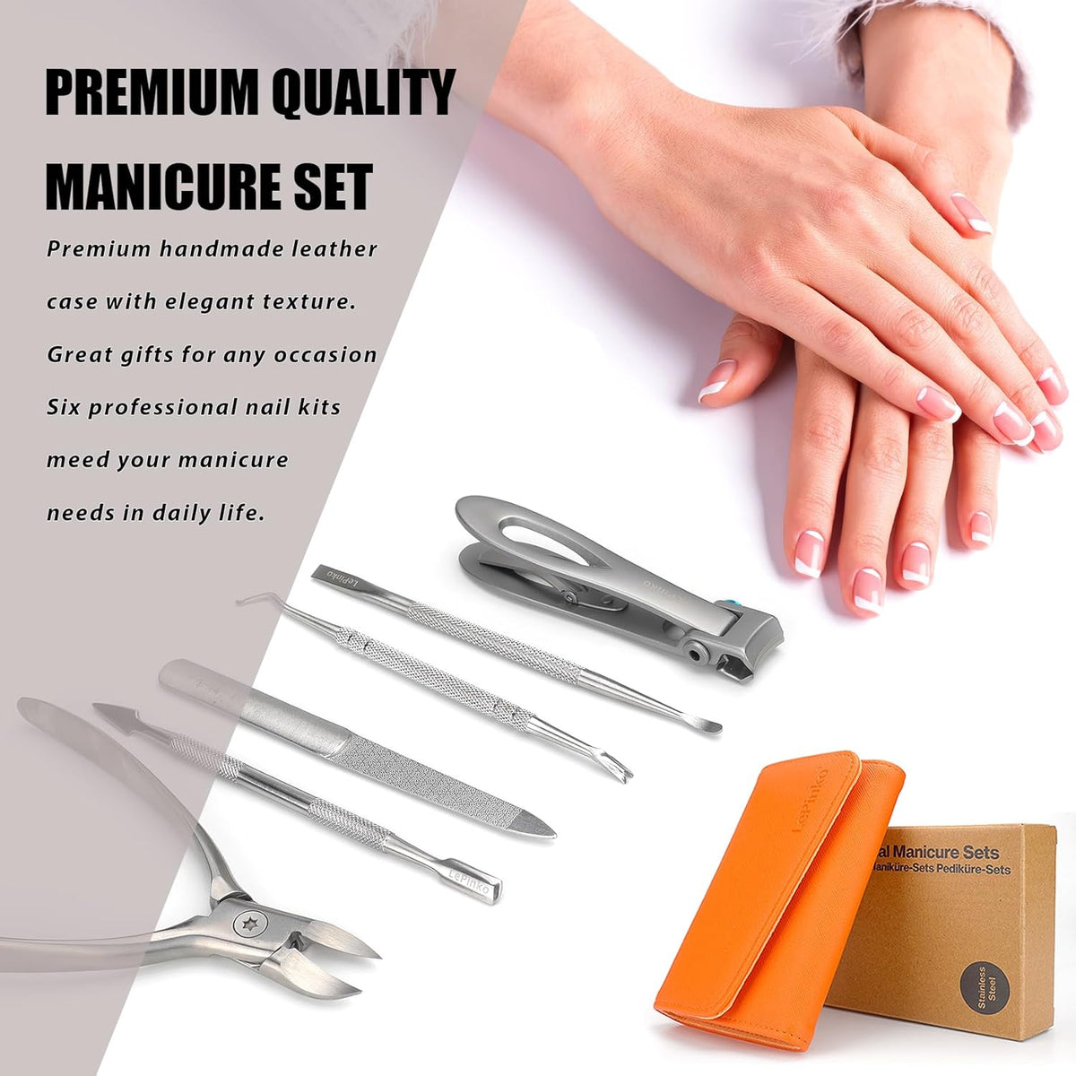 Nail Clippers Set for Thick Toenails and Fingernails, Heavy Duty Podiatrist Clippers for Ingrown