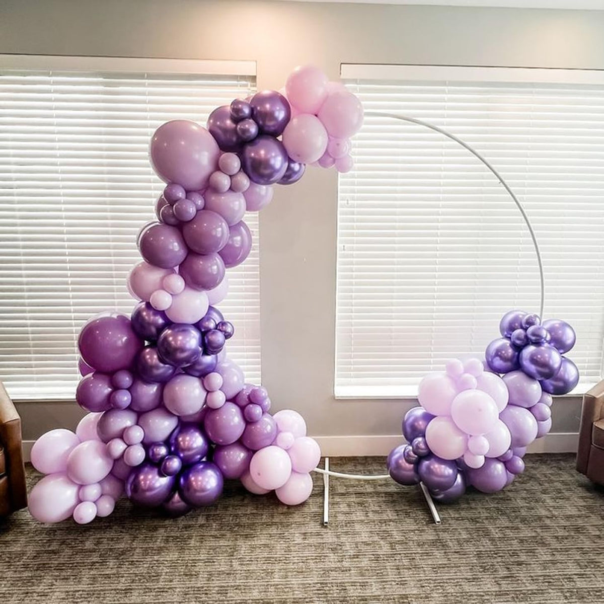 Biapian Purple Party Balloons Set, 12inch Lavender Balloon Pastel Purple-Lilac Ballons Metallic