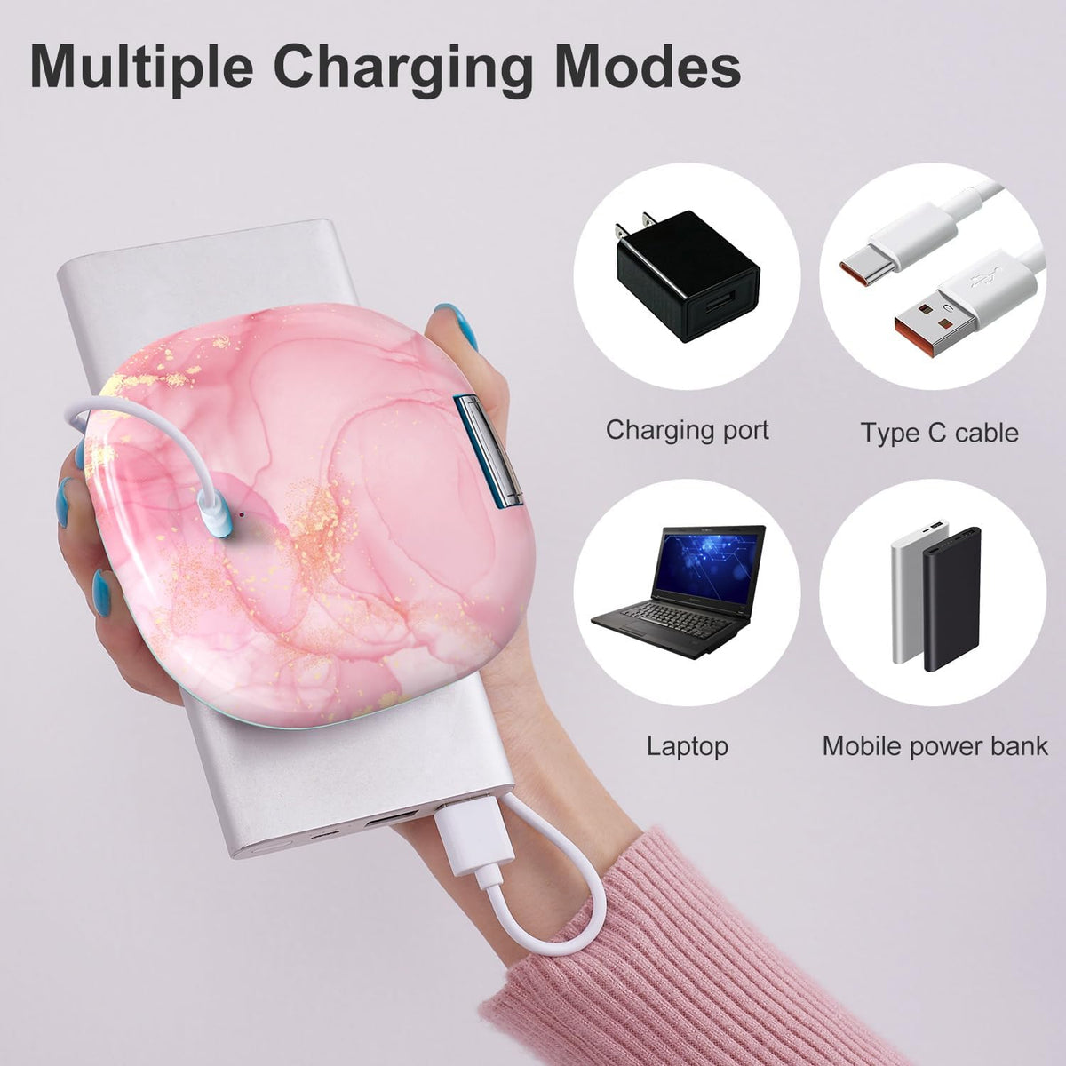 Mocado Compact LED Travel Makeup Mirror - 4 Inches 1X/10X Magnification Travel Mirror with Light