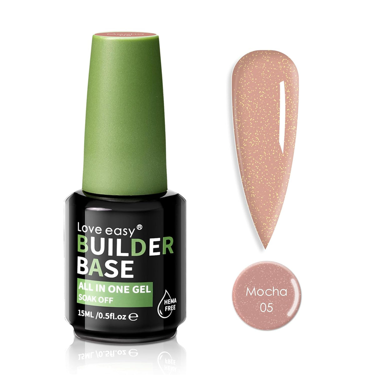 Salon-Grade Mocha Builder Gel - Hypoallergenic Strong Base Coat | Long-Lasting Adhesion (30+ Days)