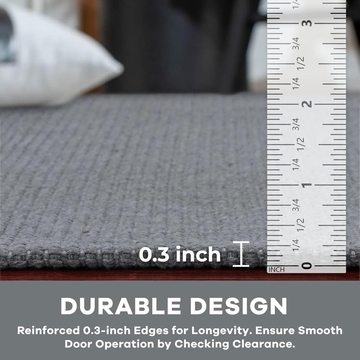 KOZYFLY Washable Runner Rug 3x12 ft Hallway Kitchen Runner Rugs with Rubber Backing Bobo Non Slip