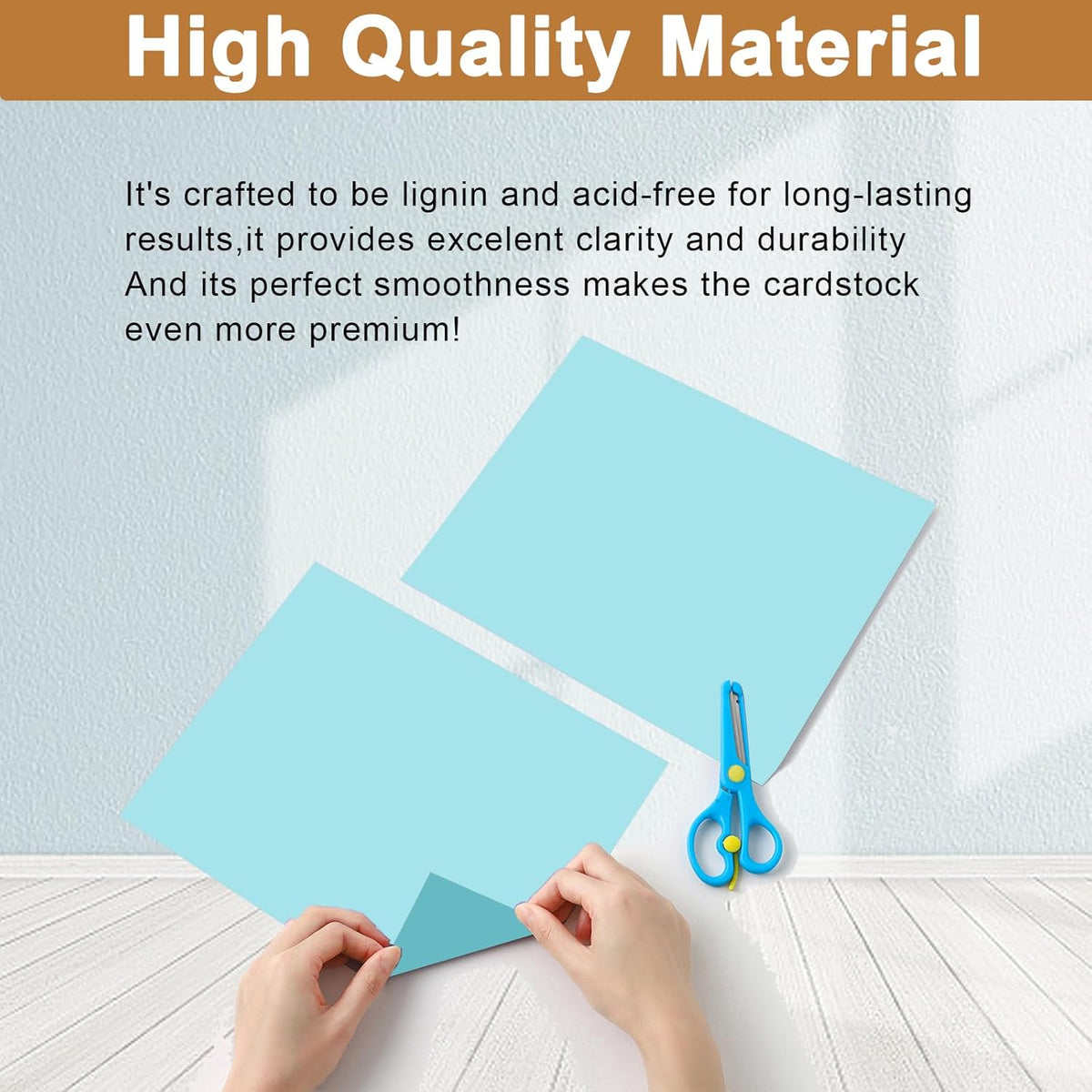 28 Sheets Light Blue Cardstock 8.5 x 11 Scrapbook Paper, 92lb Heavyweight Paper Card Stock for