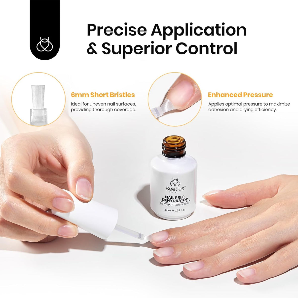 Beetles 20ml Nail Dehydrator : Professional Nail Prep Acid-Free & Hema-Free Dehydrate Bond Primer