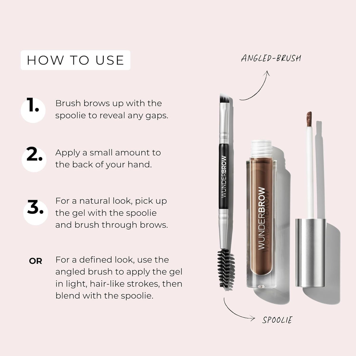 WUNDERBROW Eyebrow Gel, Waterproof, Smudgeproof, Lasts for Days, Shade: Blonde, Vegan and