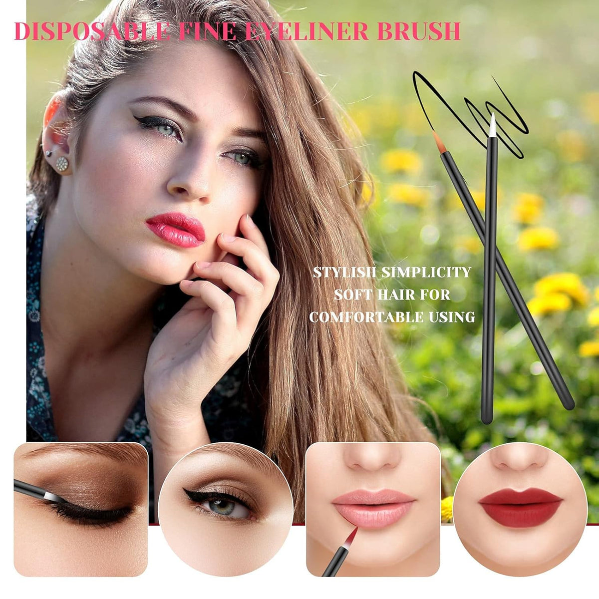 Shynek Makeup Mixing Tray with Disposable Accessories Kit - Mascara Wands, Lip Applicators, Hair