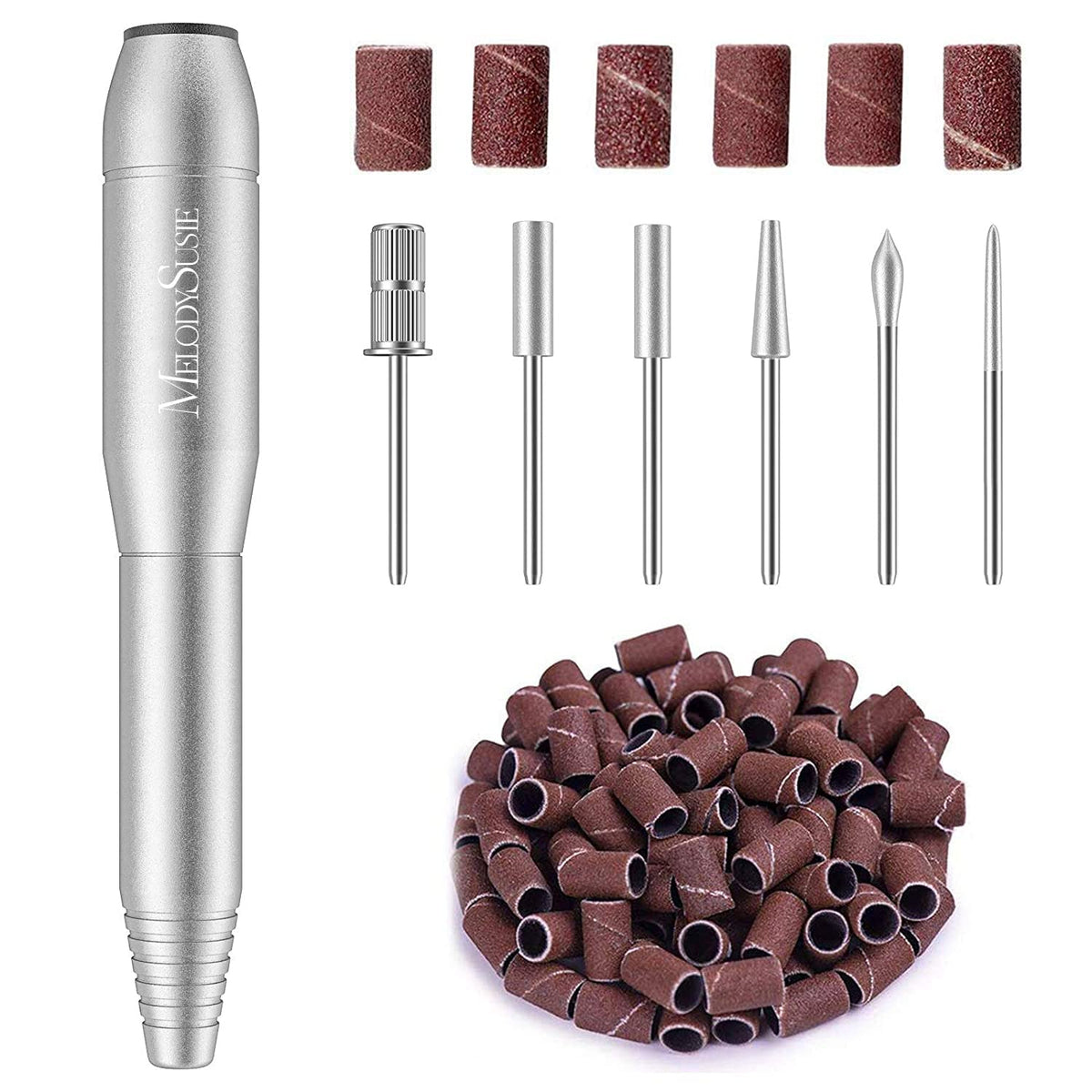 MelodySusie Portable Electric Nail Drill,PC120B Compact Efile Electrical Professional Nail File Kit