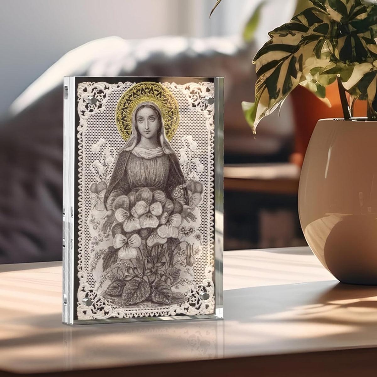 4x6 Inches Acrylic Picture Frames 5 Pack, Double Sided Magnetic Photo Frames,Free Standing on Desk