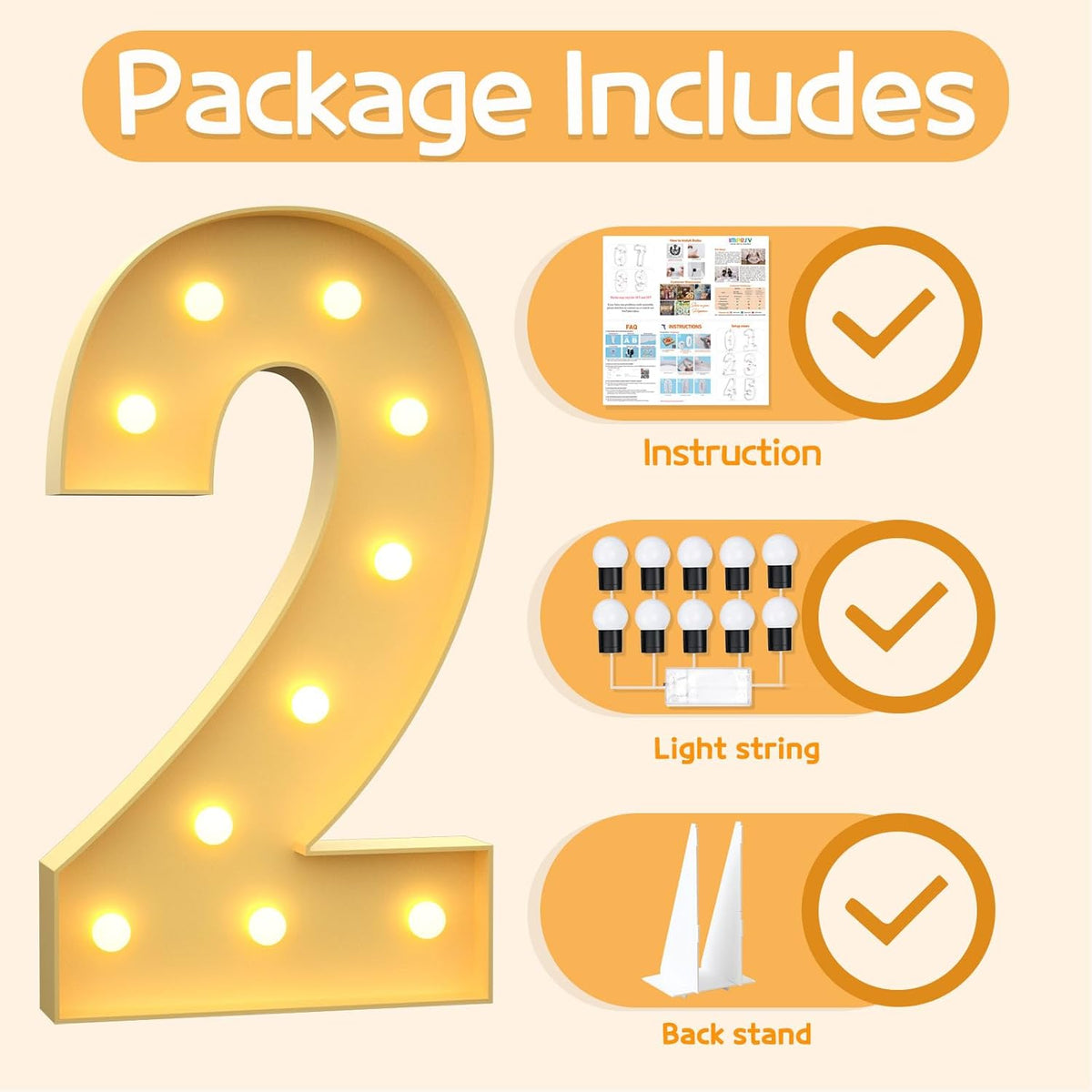 Marquee Numbers 4 Feet Tall Large Light Up Numbers 2nd 12th 21st Two Fast Birthday Decorations Girl