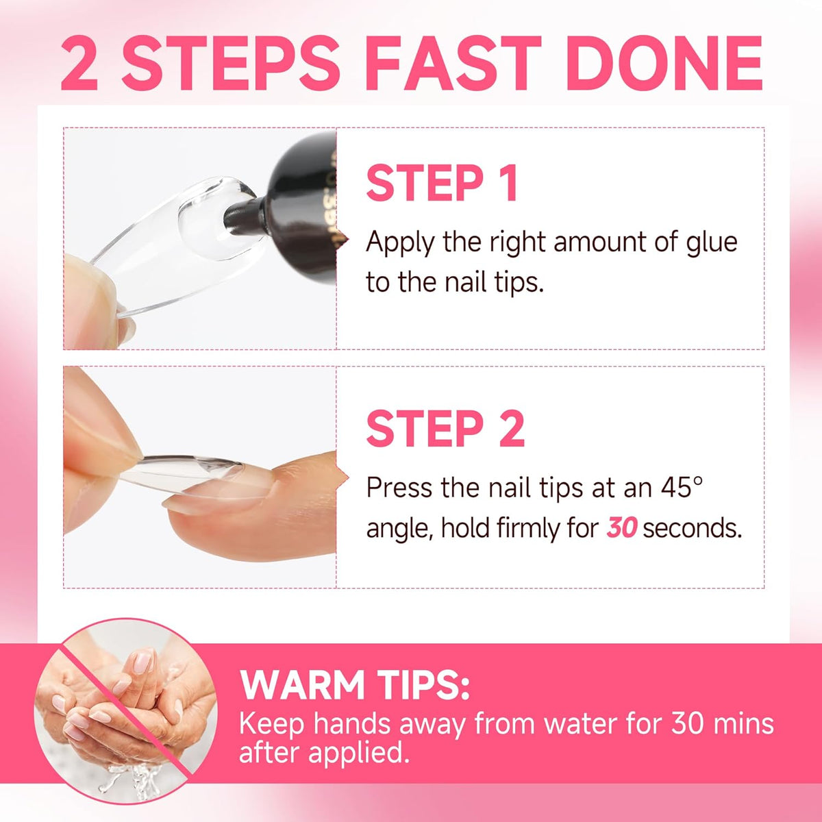 UNA GELLA Lamp-Free Semi Solid Nail Glue for Press Ons: 10ml and Soak Off Gel Nail Glue Remover for