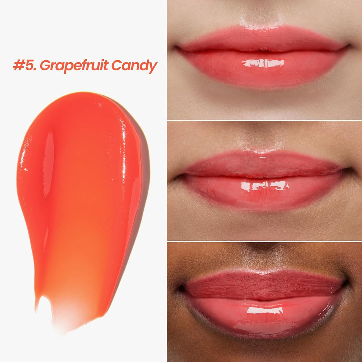 CNP Propolis Jelly Tinted Lipcerin™ - 05 Grapefruit Candy, Hydrating Lip Balm & Gloss with Manuka
