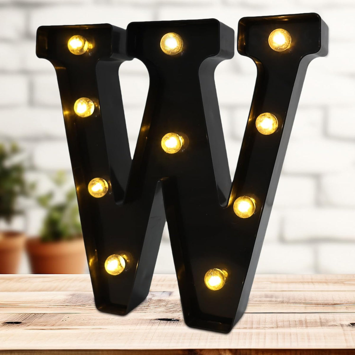 Led Marquee Letters, 8.58 Inch Black Light Up Letters, Small Led Letter Lights, Battery Powered
