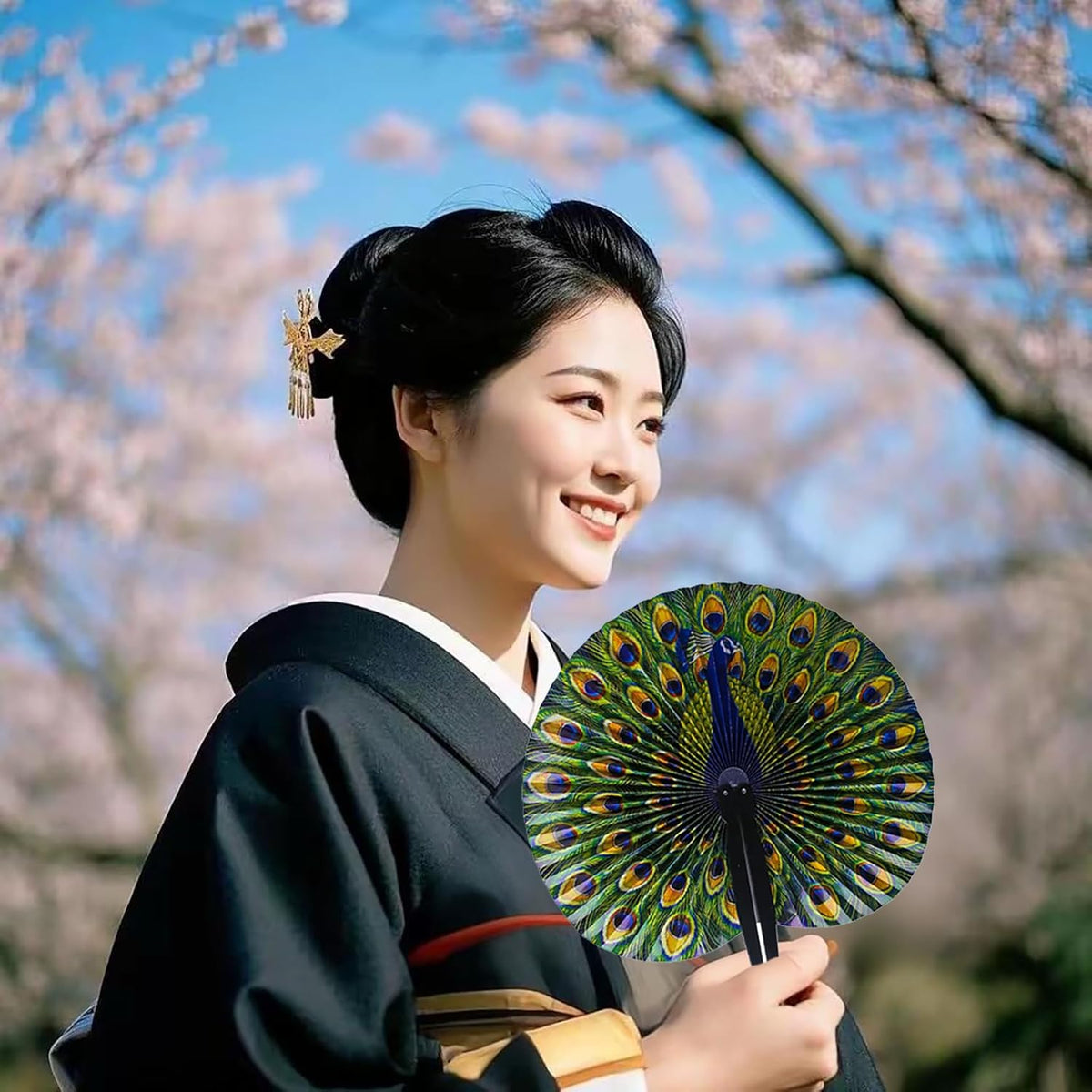 20 Pcs 10" Safari Print Peacock Fans Decorations Animal Folding Paper Hand Fans Bulk for