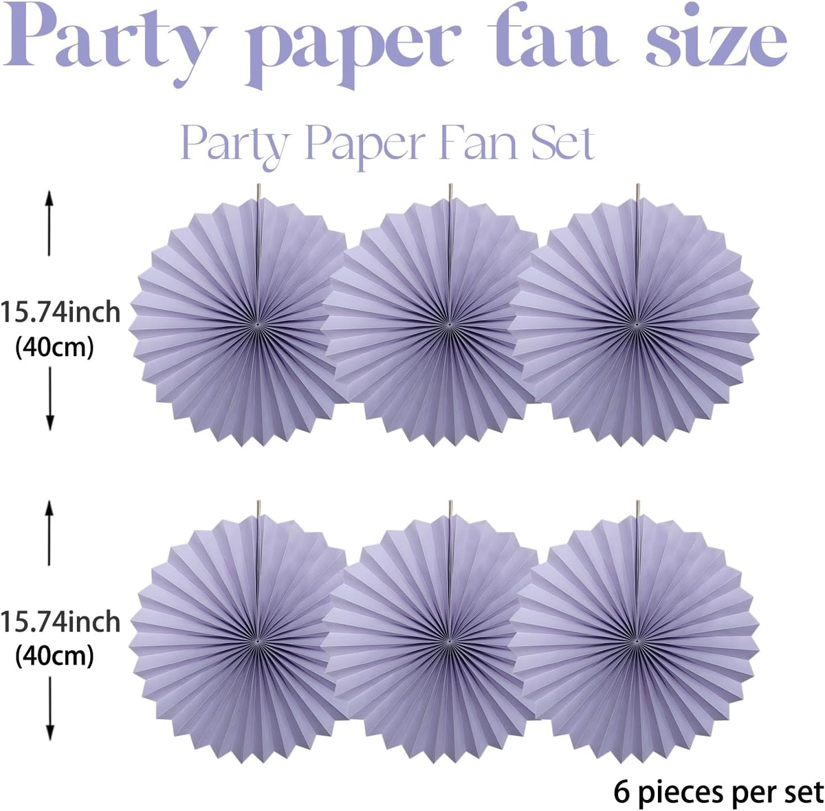 Purple Birthday Decorations,DIY Purple Paper Fans Hanging Decoration ,Party Decorations for Adults