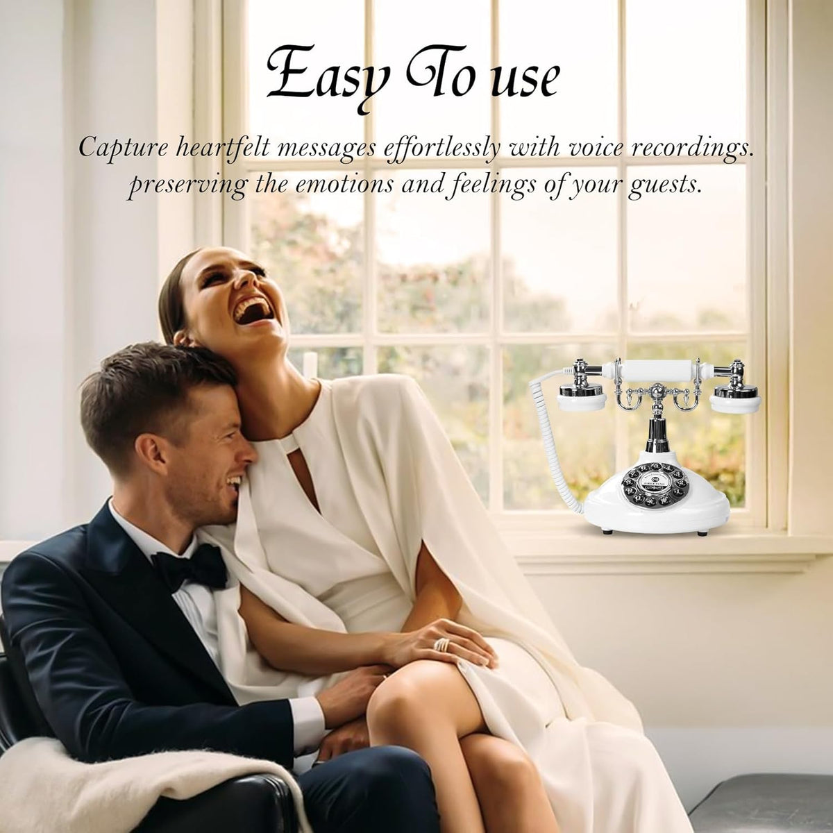 Audio Guest Book Wedding Phone,Audio Guestbook Phone Vintage Style Audio Message Voicemail for