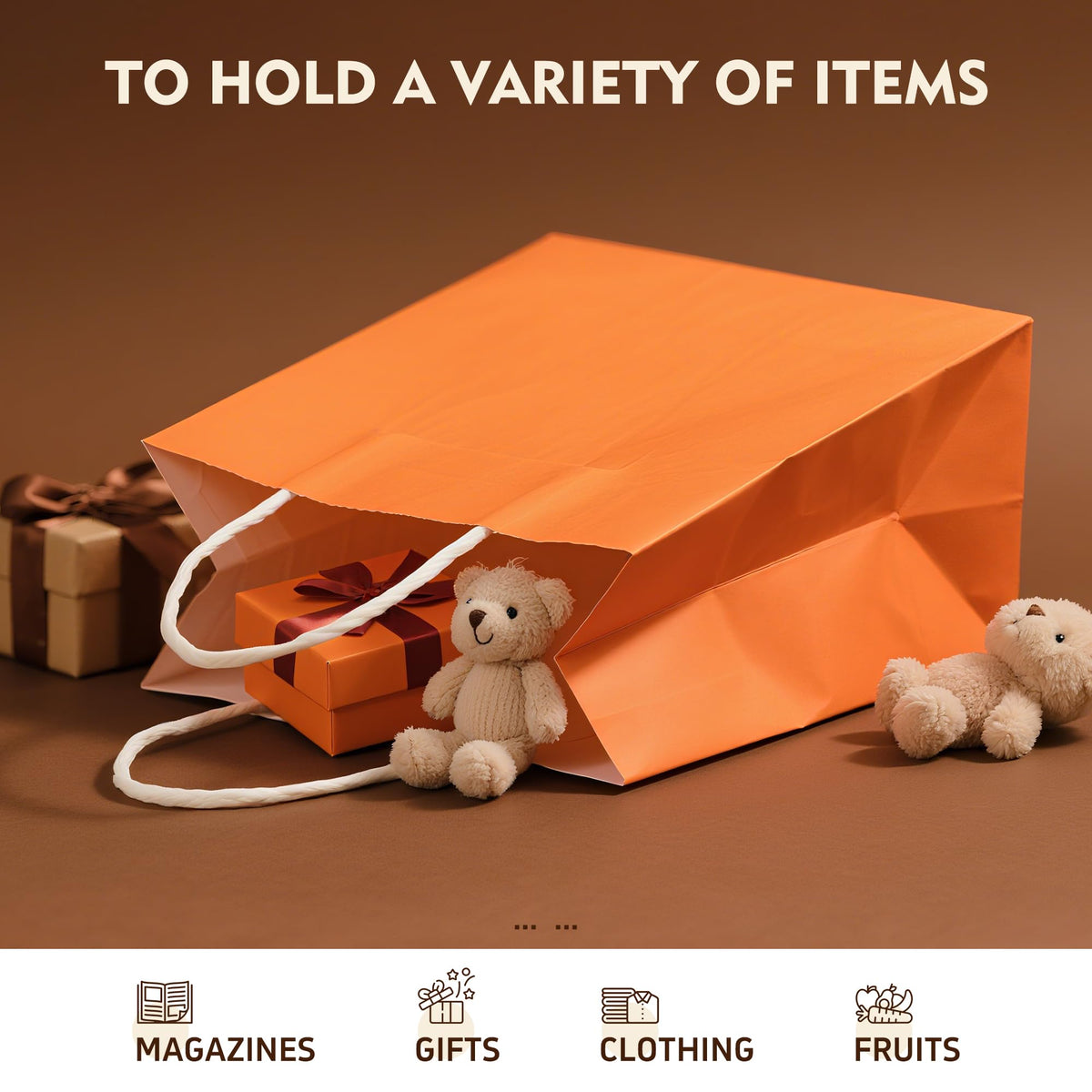 YEEHAW 24 Pack Small Gift Bags 5.8"×3.2"×8.25" Kraft Paper Bags with Handles, Party Favor Bags Bulk