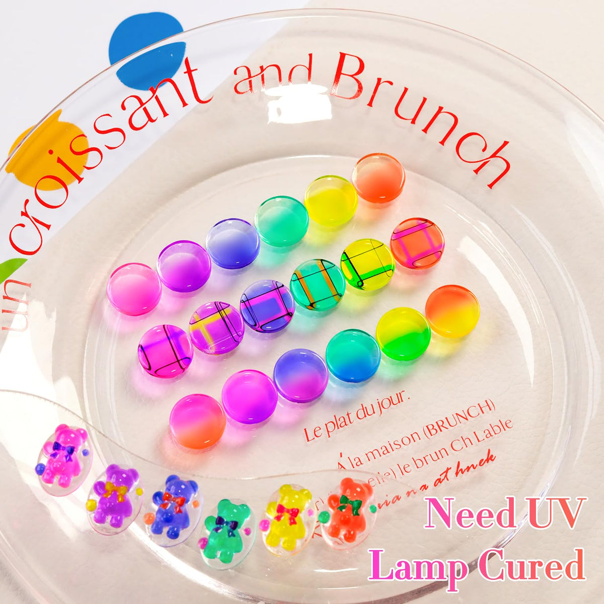 Double Rhythm 6 Pcs 15 ML Gel Polish Set Same Color Same Bottle Soak Off Jelly Neon Gel Polish Kit