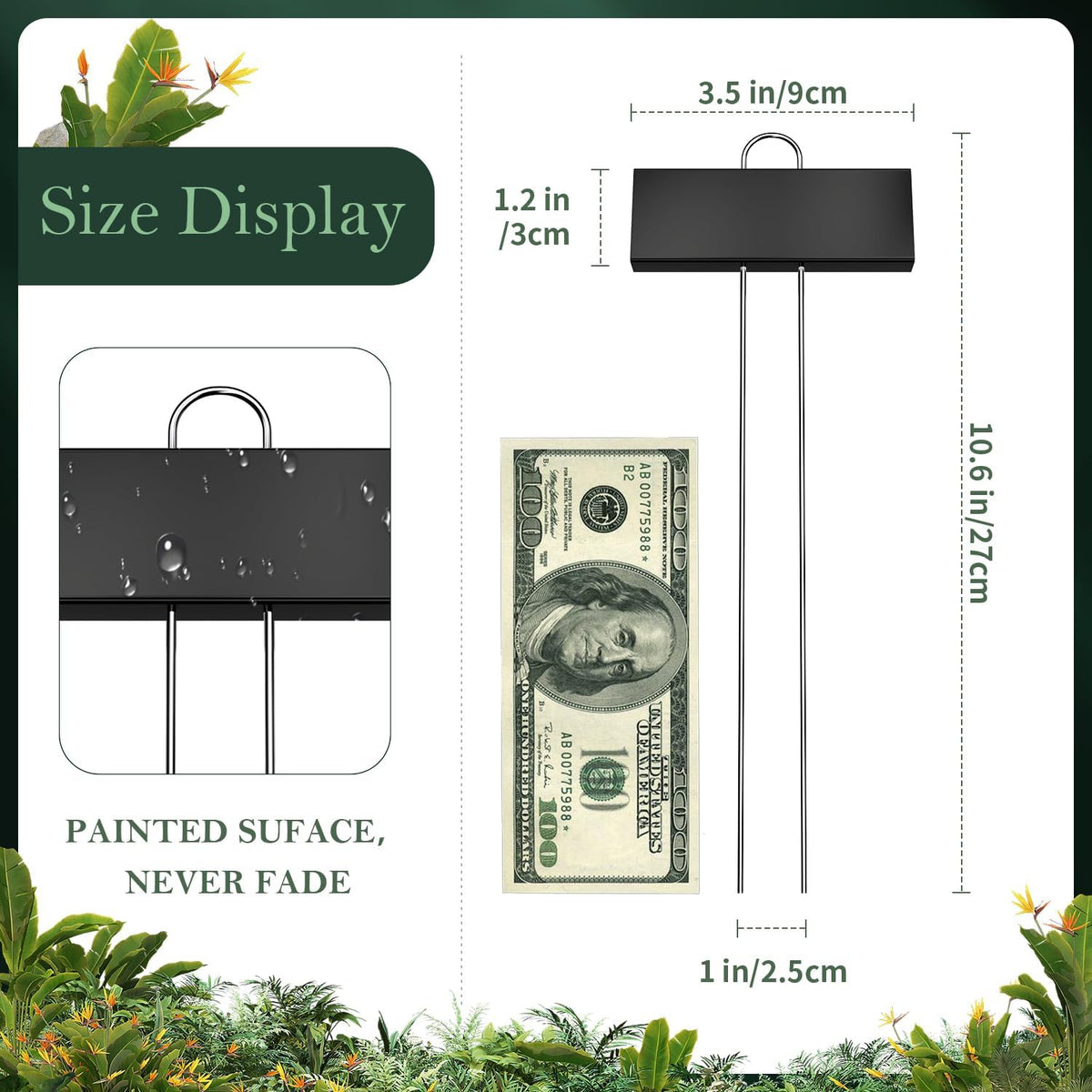 30 Pack Metal Plant Labels for Outdoor Garden Waterproof Plant Markers, Labels Garden Markers for