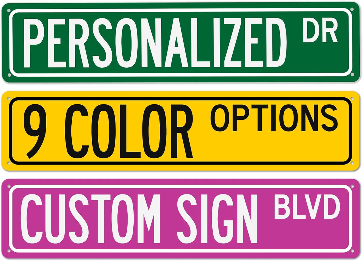 Personalized Street Signs Customized Street Sign - Made In USA - Signs For Bedroom Indoor/Outdoor