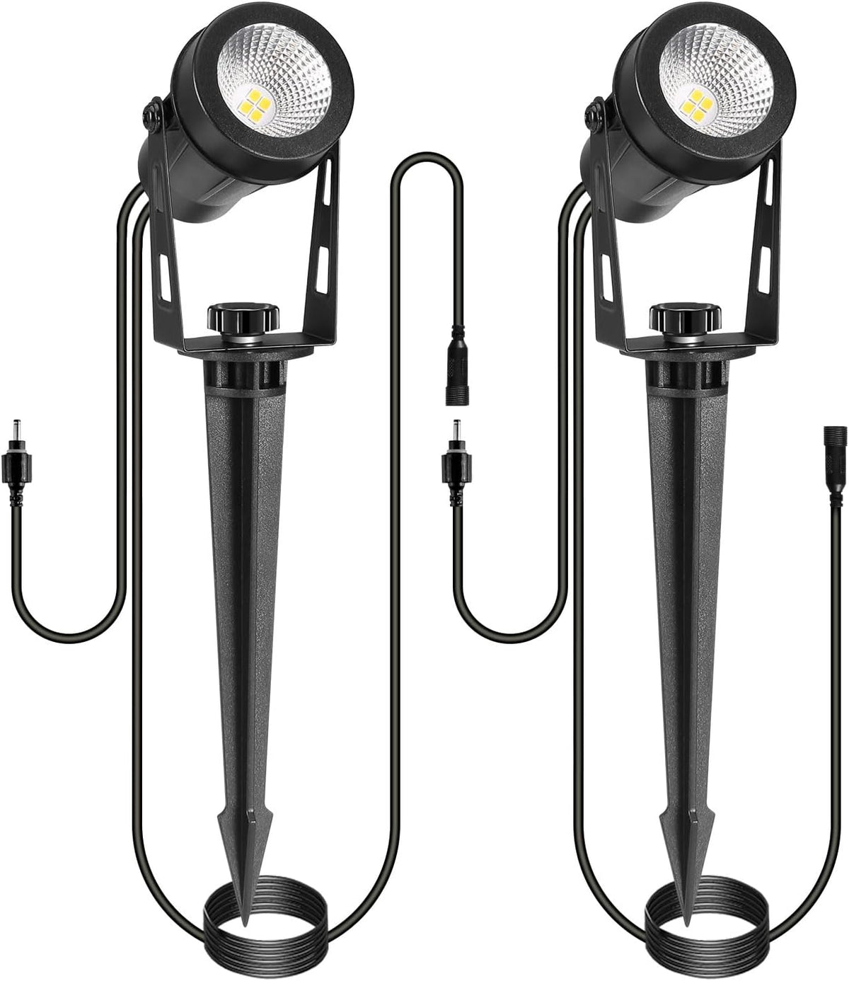 2 Pack Extendable Outdoor Landscape Lights, 12V Low Voltage Landscape Lighting IP65 Waterproof