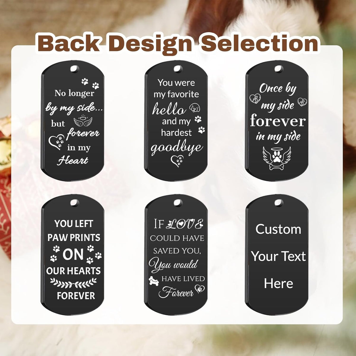 Custom Dog Memorial Photo Keychain Personalized Sympathy Gifts for Loss of Dog Memorial Passing