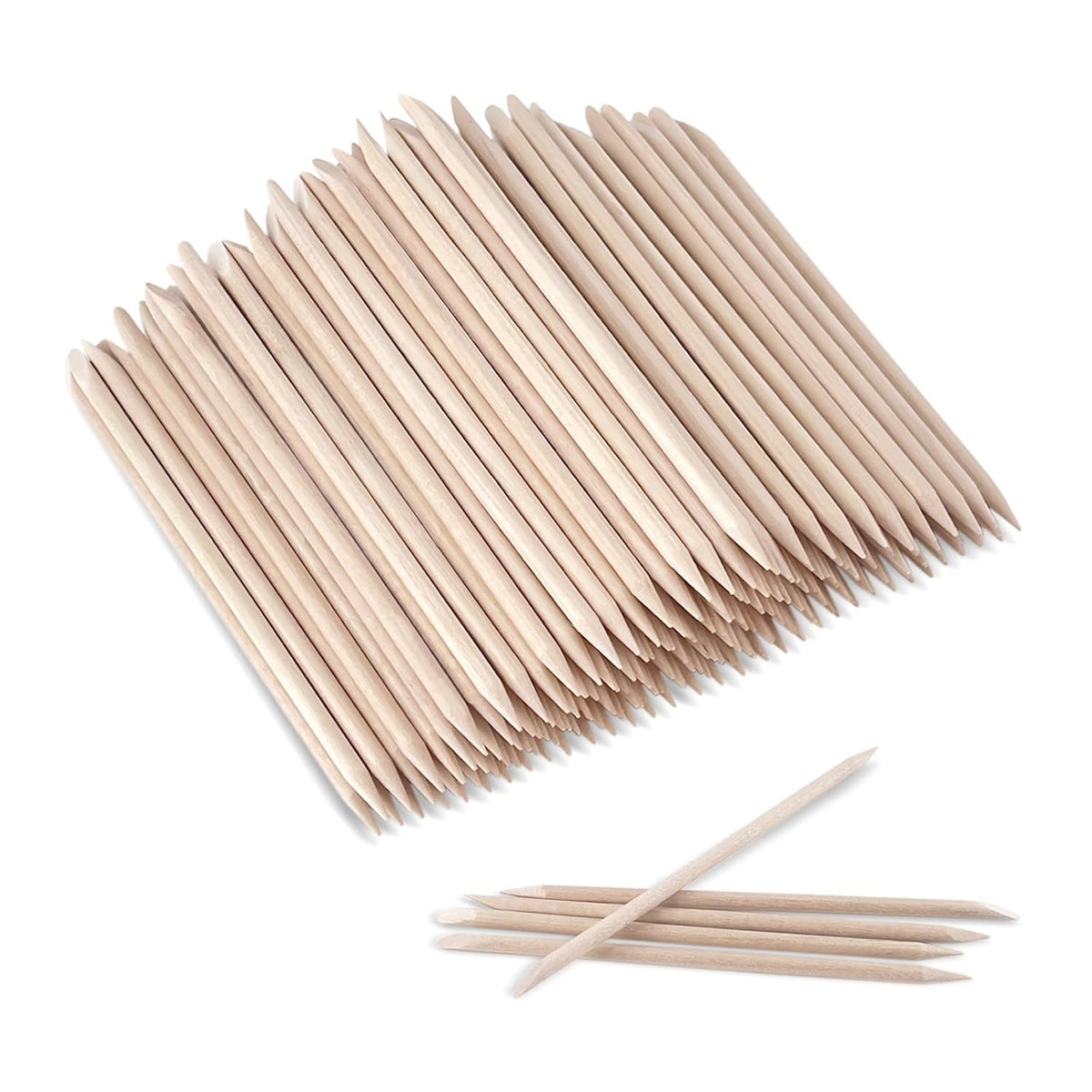 400 Pcs Orange Wood Stick, 4.5 Inch Wooden Cuticle Pusher Sticks for Nail, Manicure Pedicure Sticks