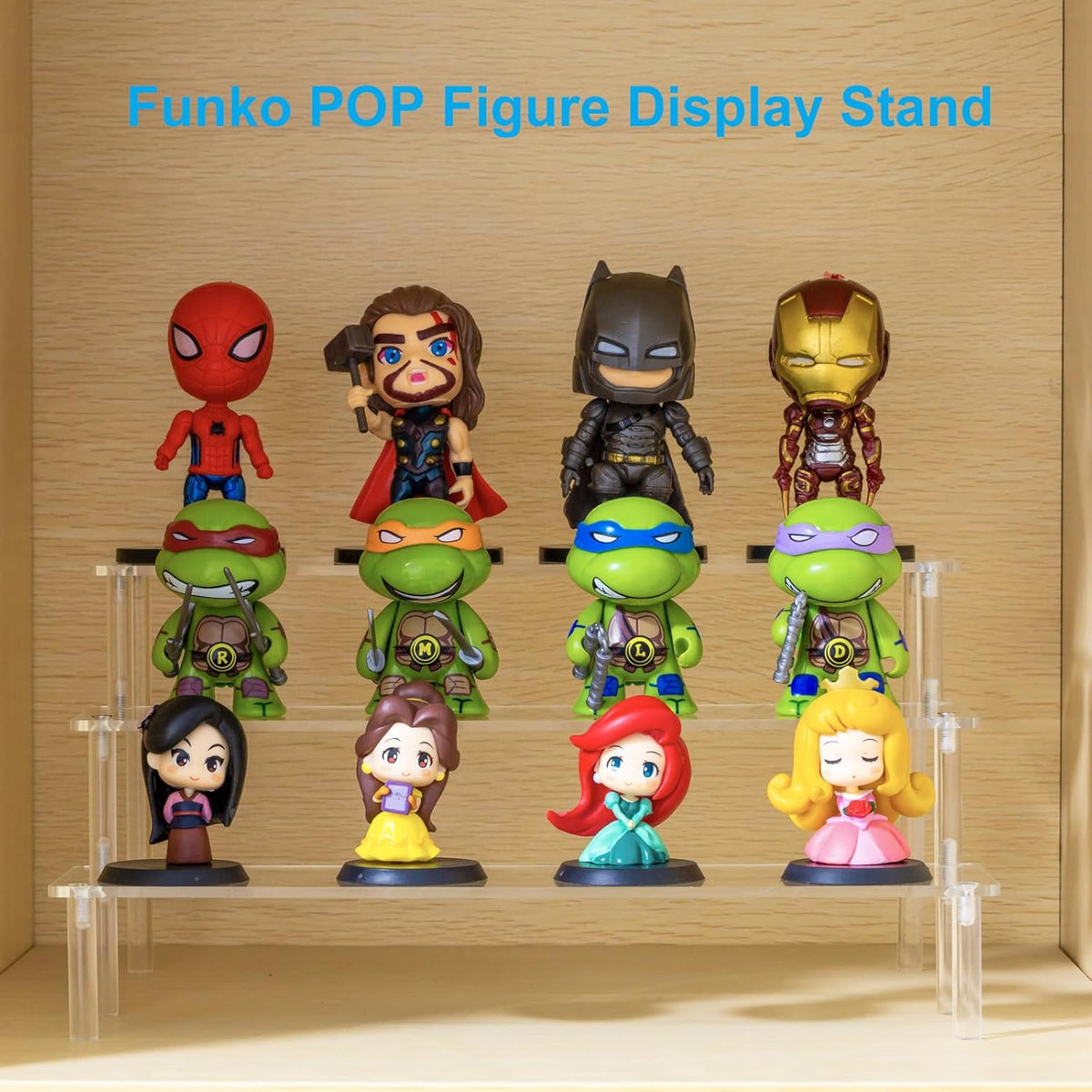 2PCS Large Acrylic Display Risers, Perfume Stand Organizer, Clear Acrylic Shelf Risers for Display