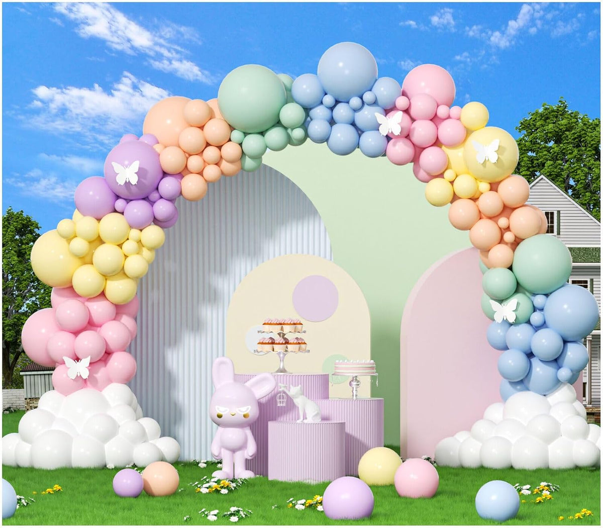 412pcs Pastel Balloon Garland Arch Kit 18 12 10 5 Inch Different Sizes Macaron Assorted Colors