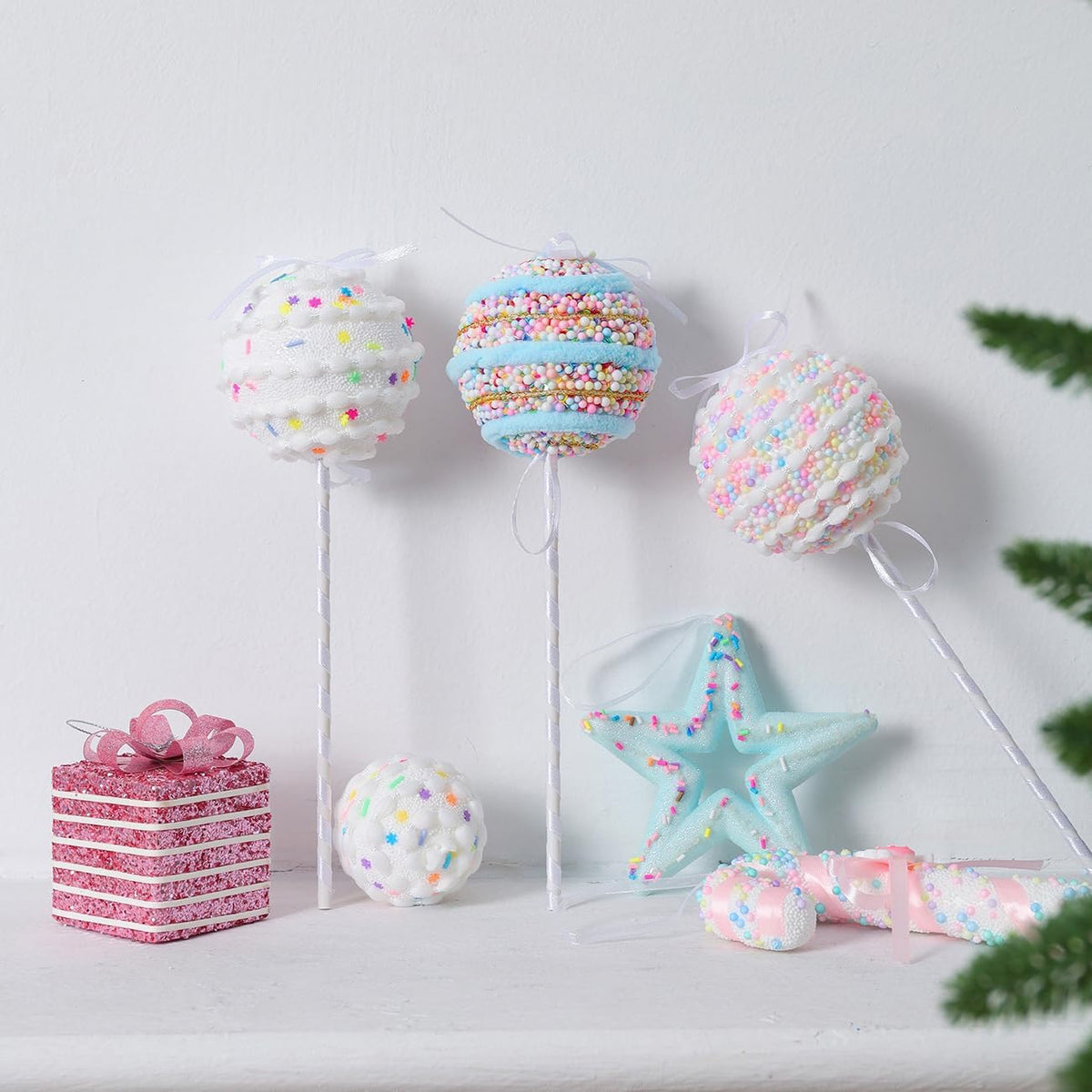 LANGXUN 6pcs Lollipop Candy Land 2025 Xmas Birthday Party Wedding Suppiles Decoration, Hanging