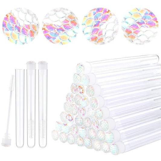 50pcs Lash brush Mascara wands and tubes Spoolies for eyelash extensions Mascara wand tubes scale