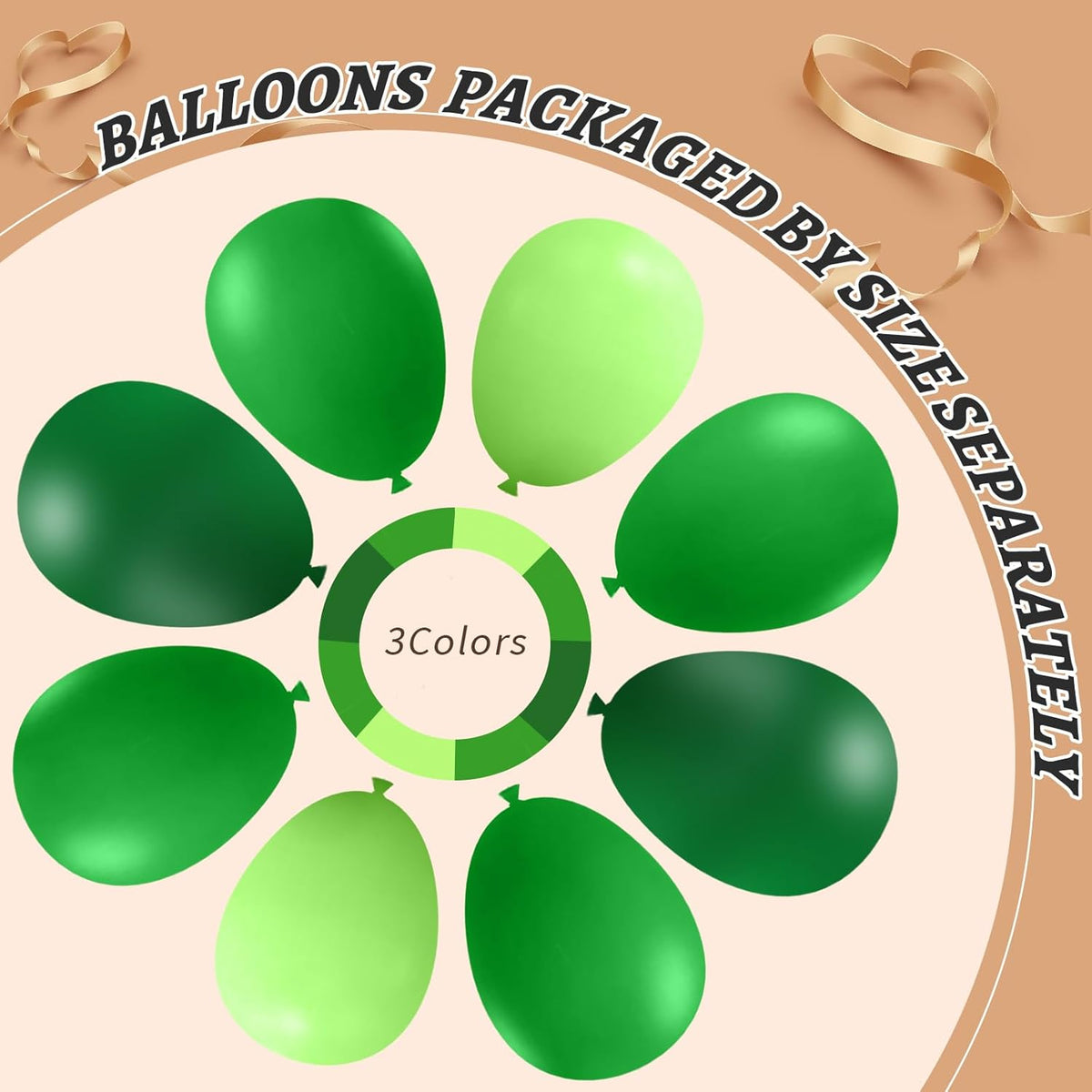412pcs Green Balloon Garland Arch Kit, 18 12 10 5 inch Different Sizes Balloons for Green Jungle