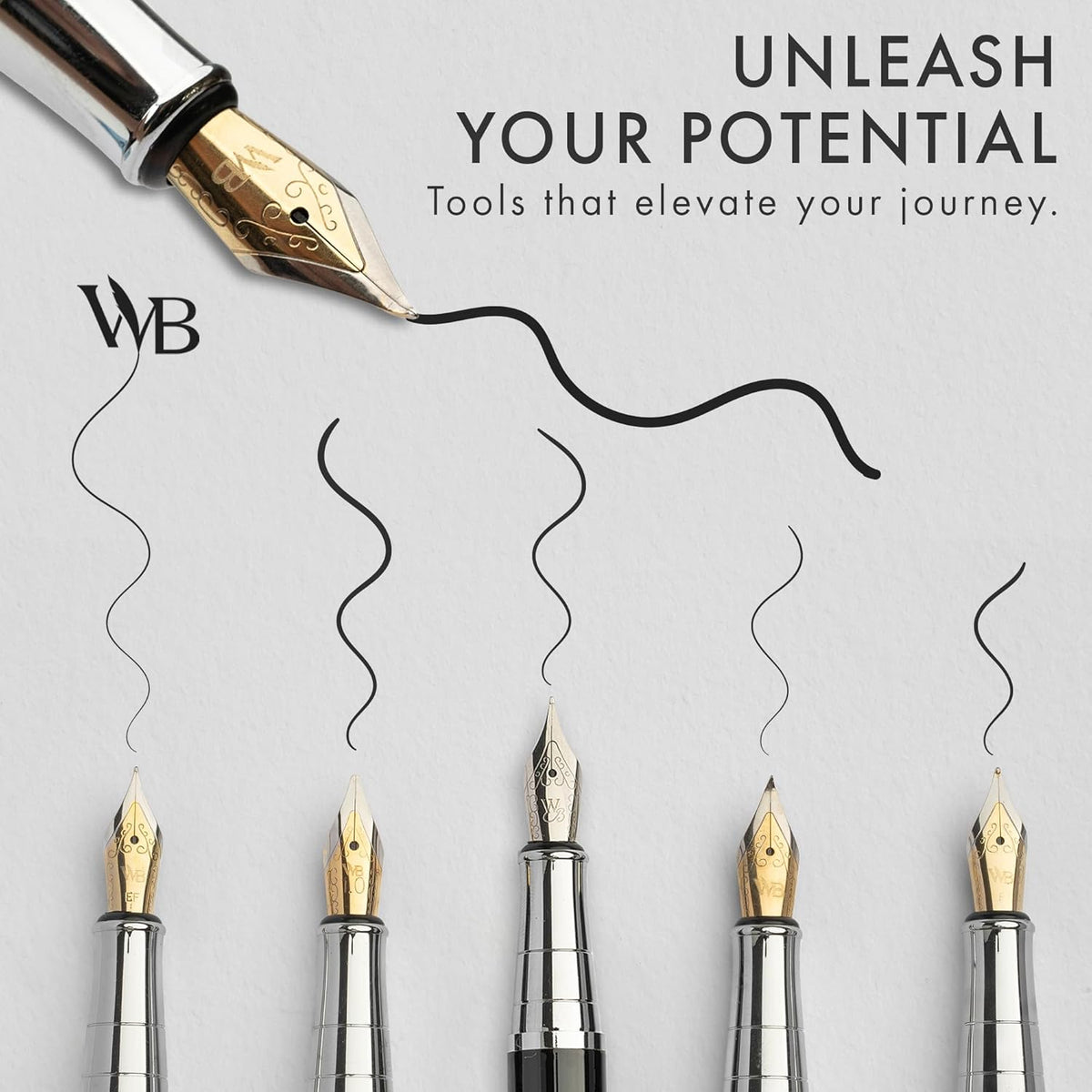 Wordsworth & Black Fountain Pen Gift Set, Includes Bottle, 6 Cartridges, Refill Converter, 4